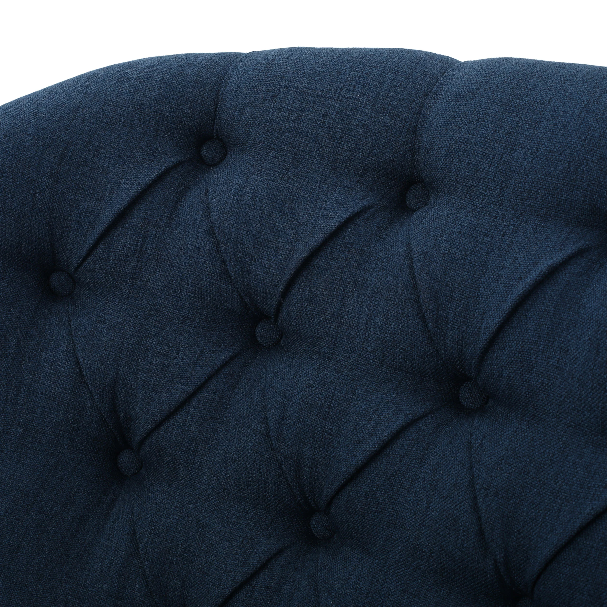 Alfred Button Tufted Fabric Club Chair - furnishings