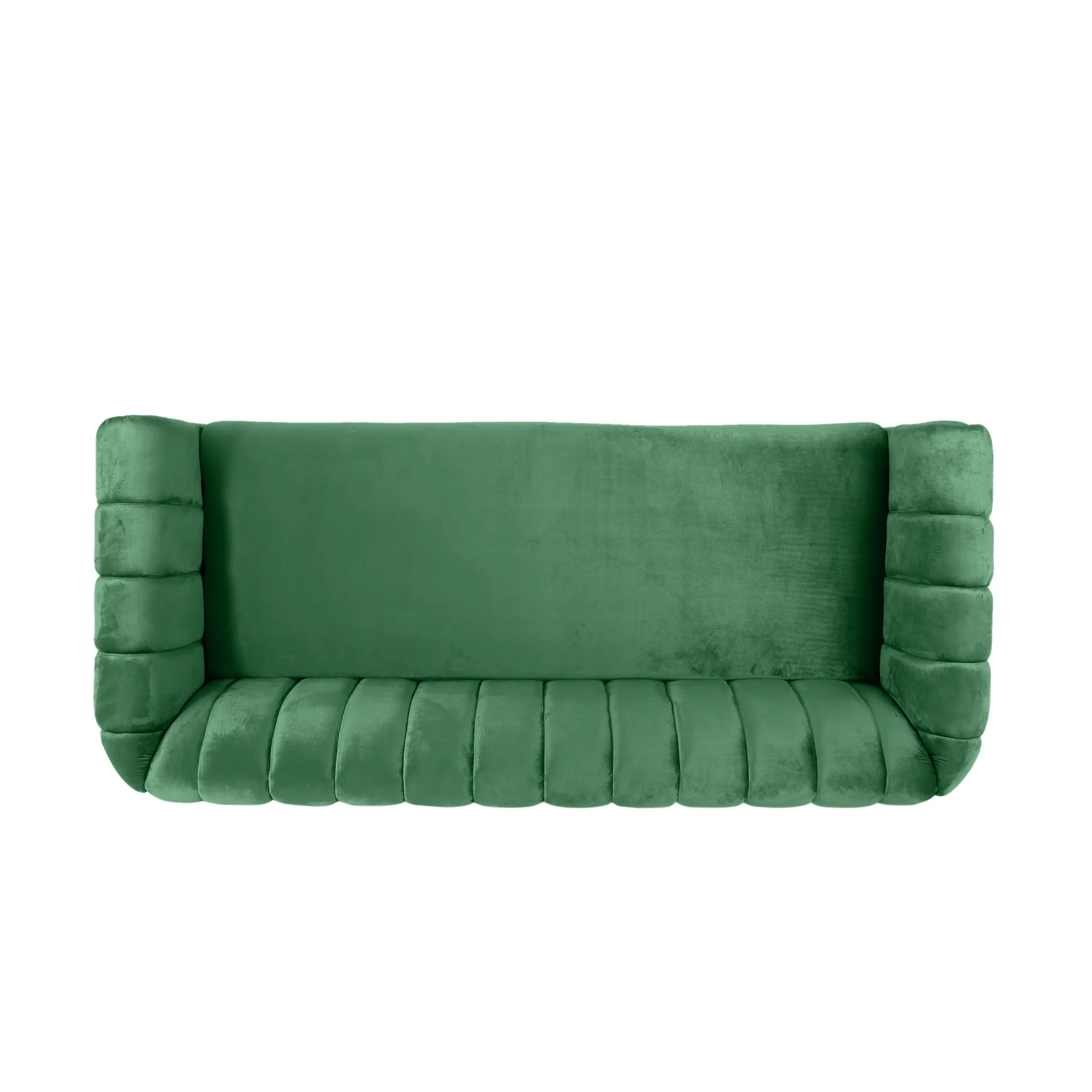 Worden Modern Glam Velvet Channel Stitch 3 Seater Sofa - furnishings