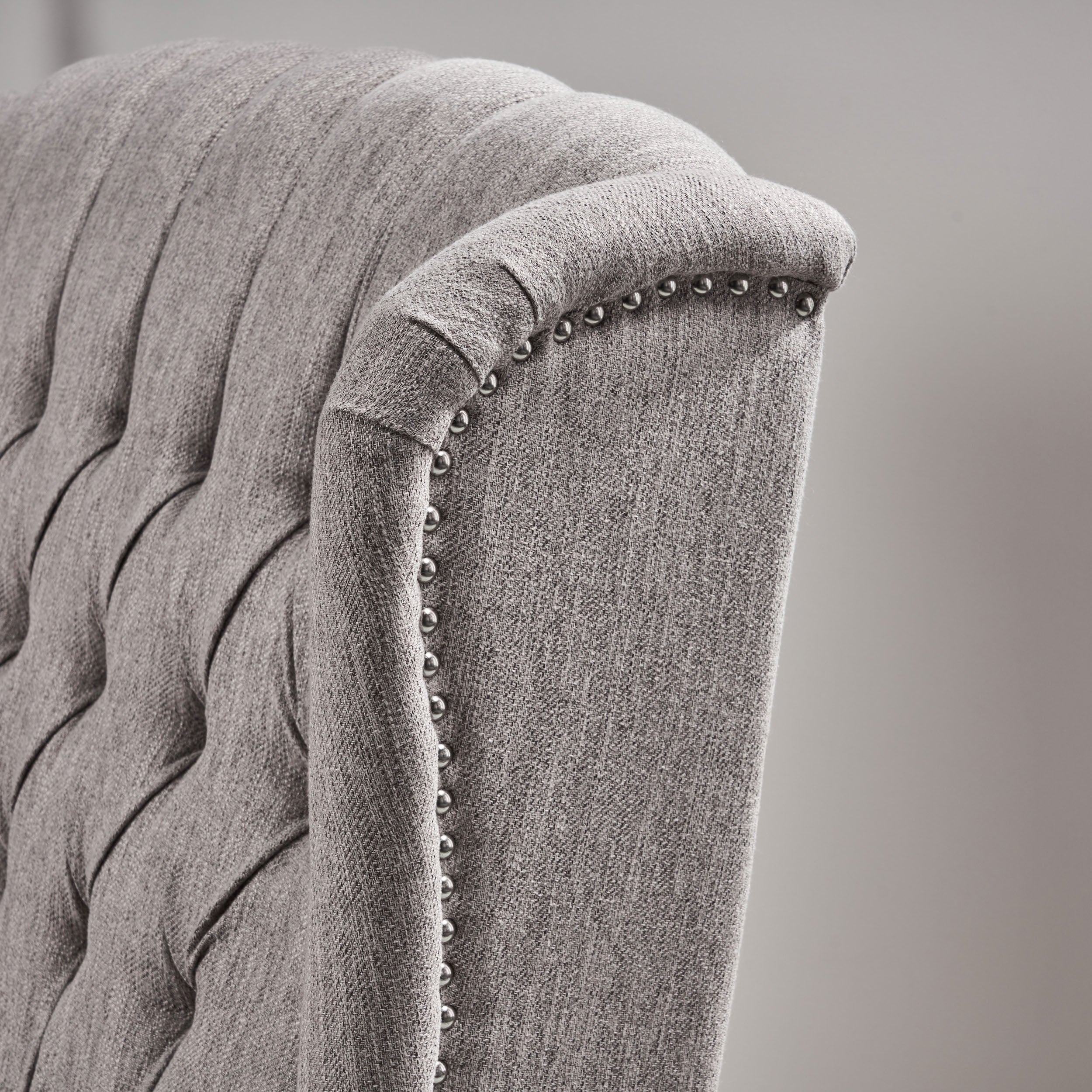 Salome Oversized Tufted Wingback Fabric Push Back Recliner - furnishings
