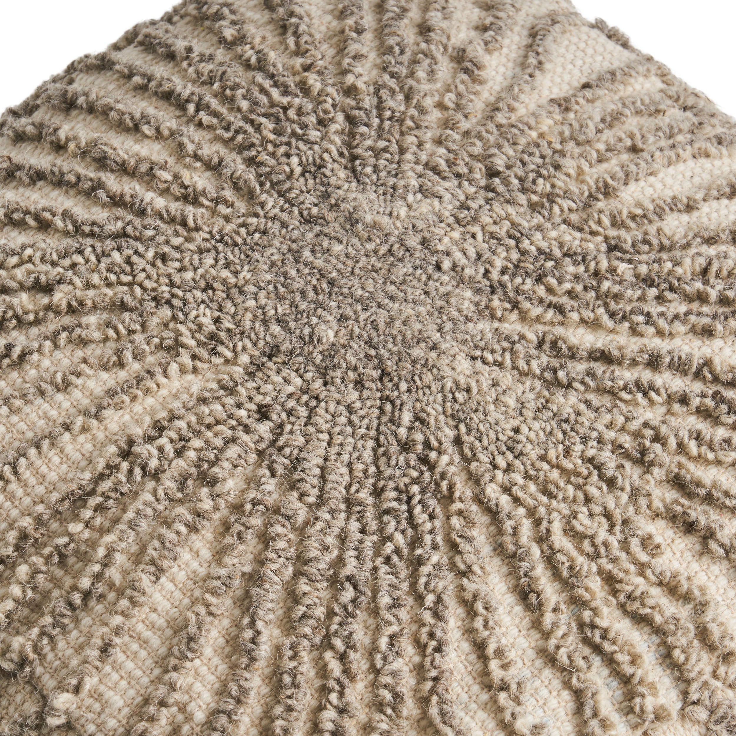 Amyri Boho Wool and Cotton Ottoman Pouf - furnishings