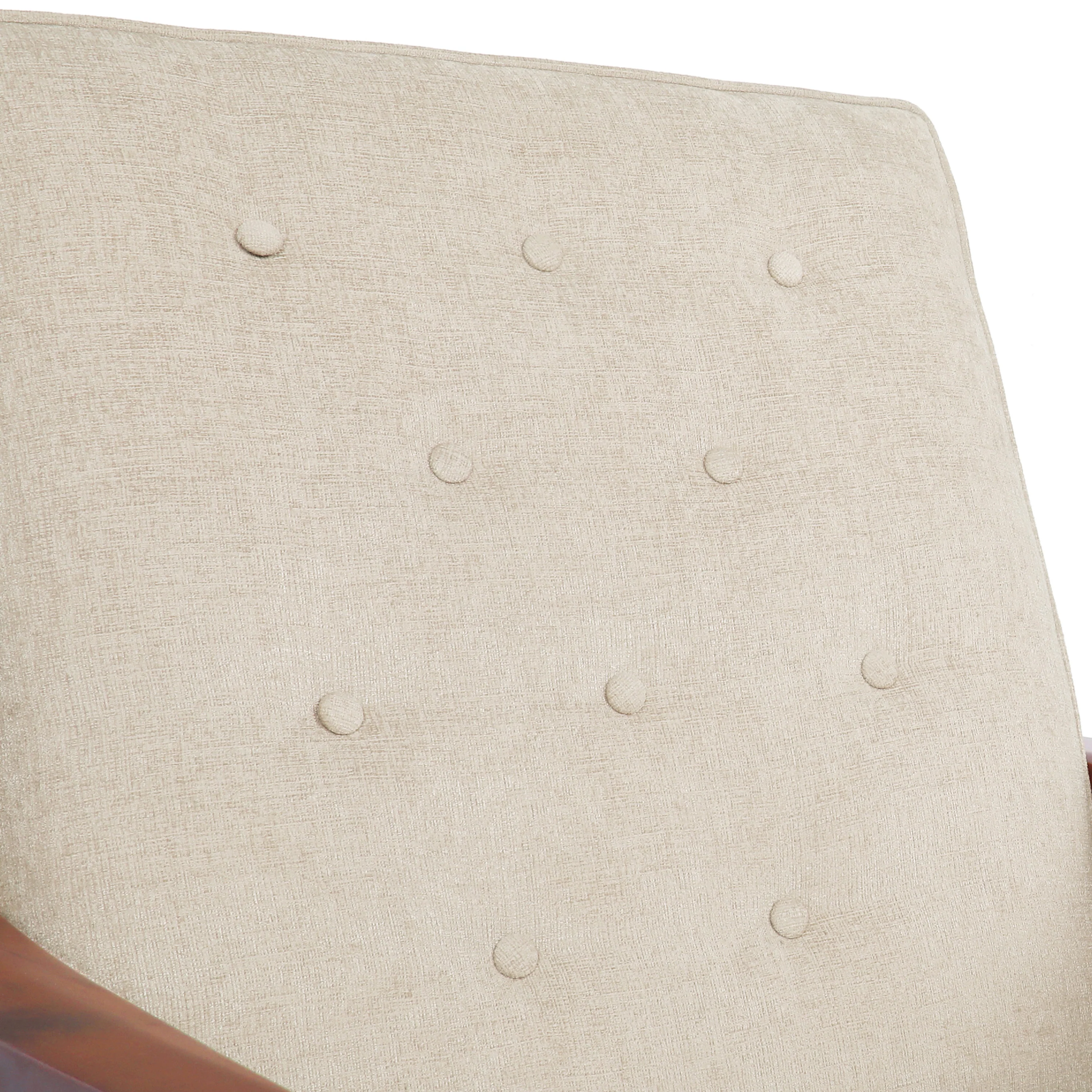 Albatros Mid Century Modern Fabric Tufted Wood Pushback Recliner - furnishings