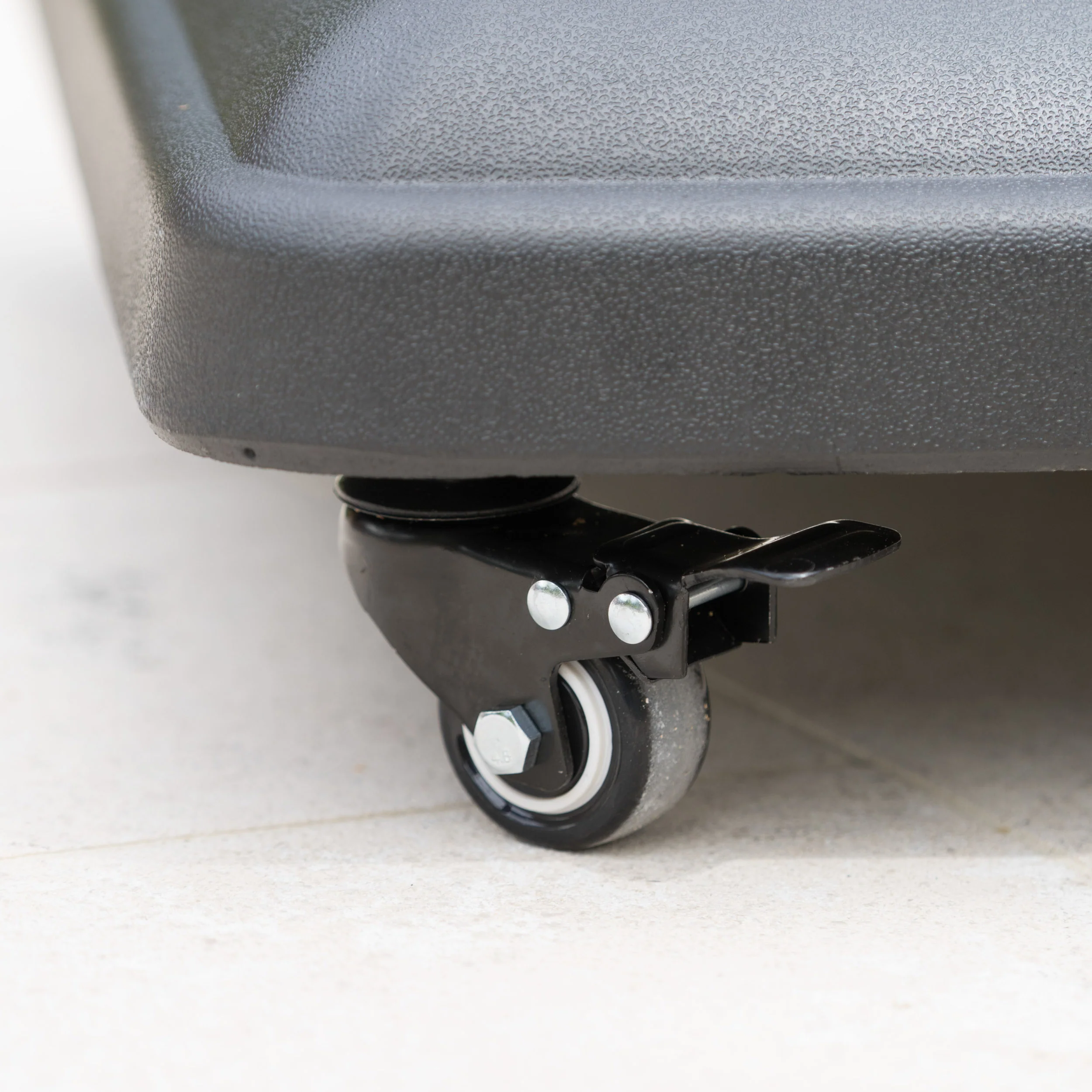 Hercules 80lbs Black Steel Square Umbrella Base with Wheels - furnishings