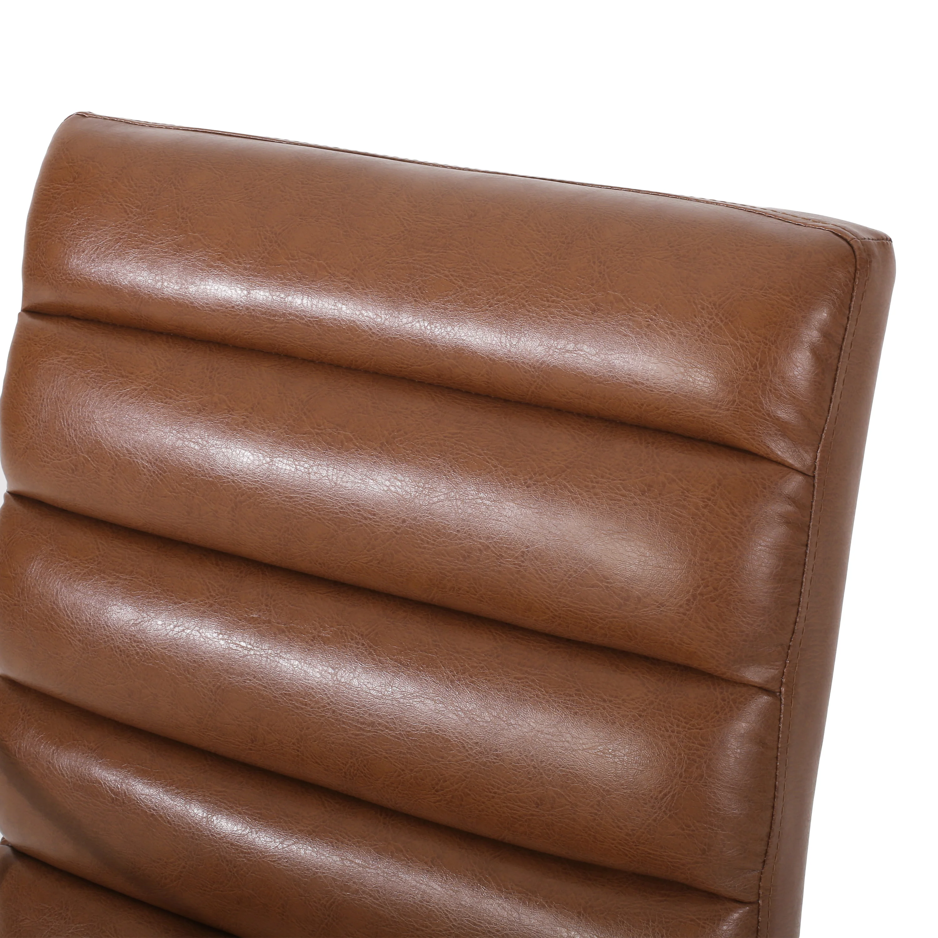 Gilmans Contemporary Faux Leather Channel Stitch Swivel Office Chair - furnishings