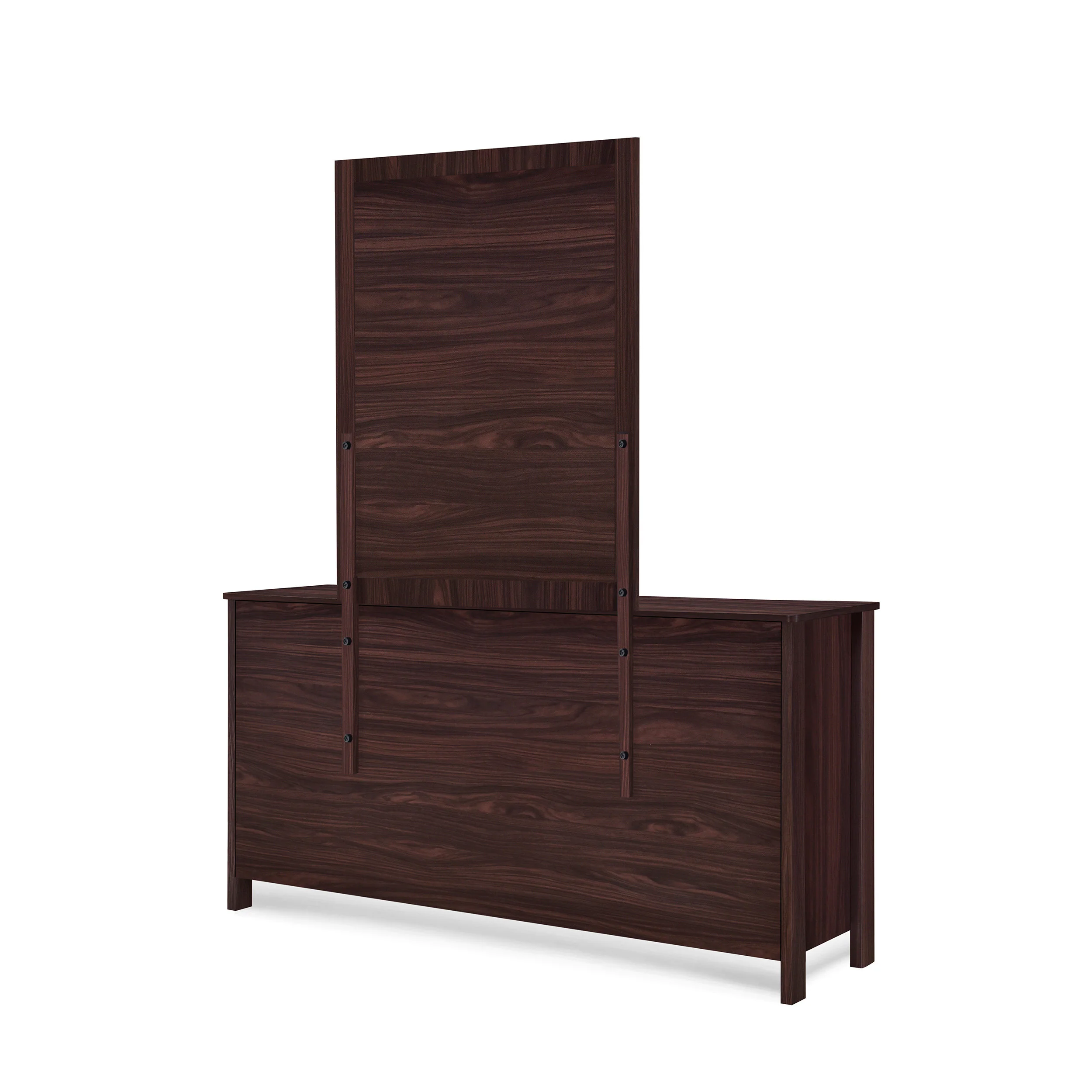 Titeca Contemporary 6 Drawer Vanity Dresser with Rectangular Mirror - furnishings