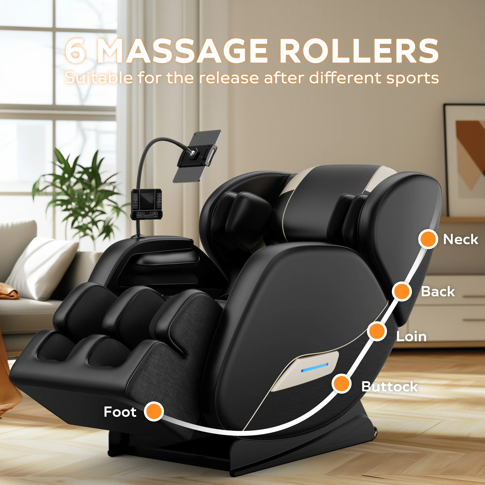2024 Premium Massage Recliner with Zero Gravity and Air Pressure - furnishings