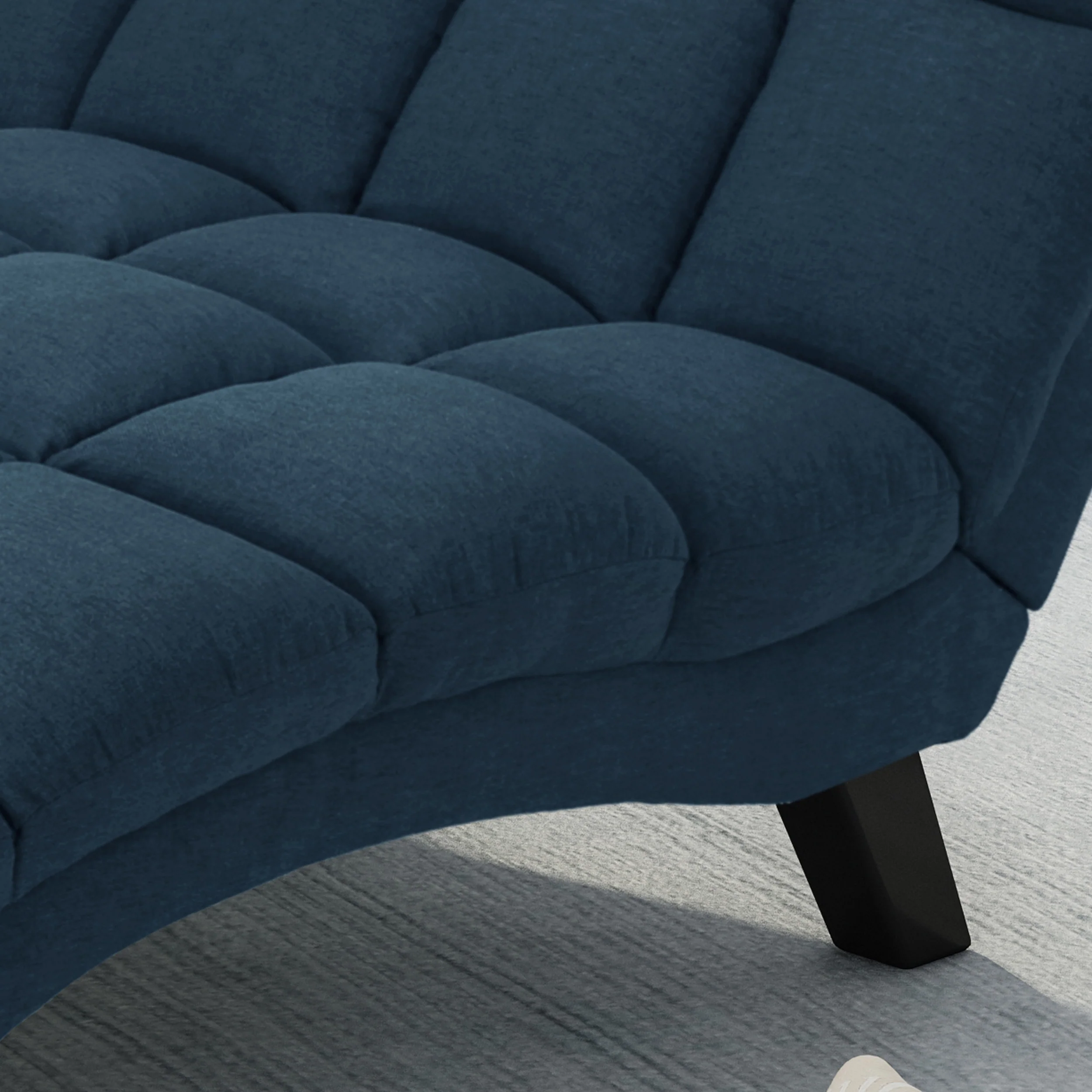 Olympia Modern Tufted Fabric Double Chaise Lounge - furnishings