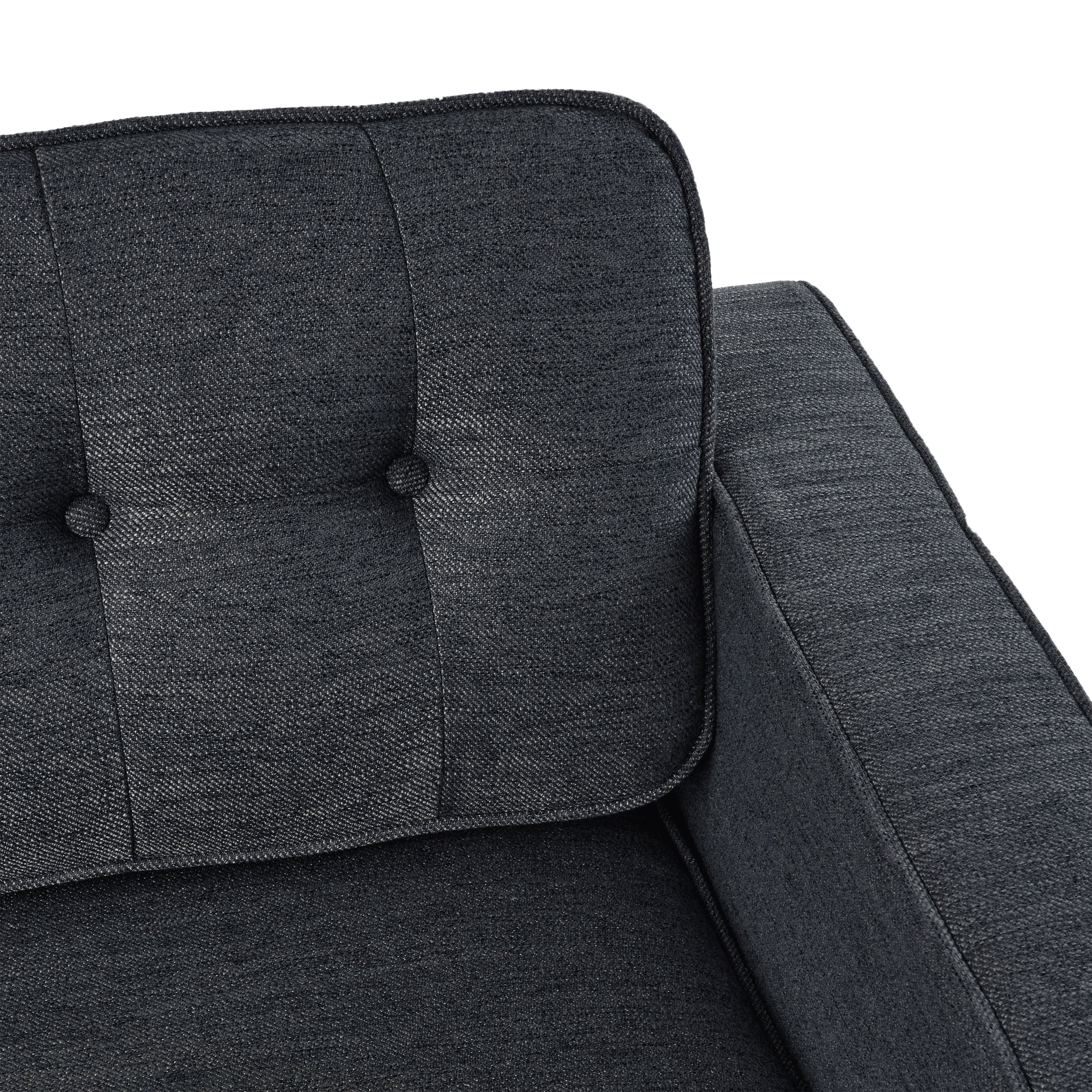 Grace Contemporary Fabric Chaise Sectional with Button Accents - furnishings