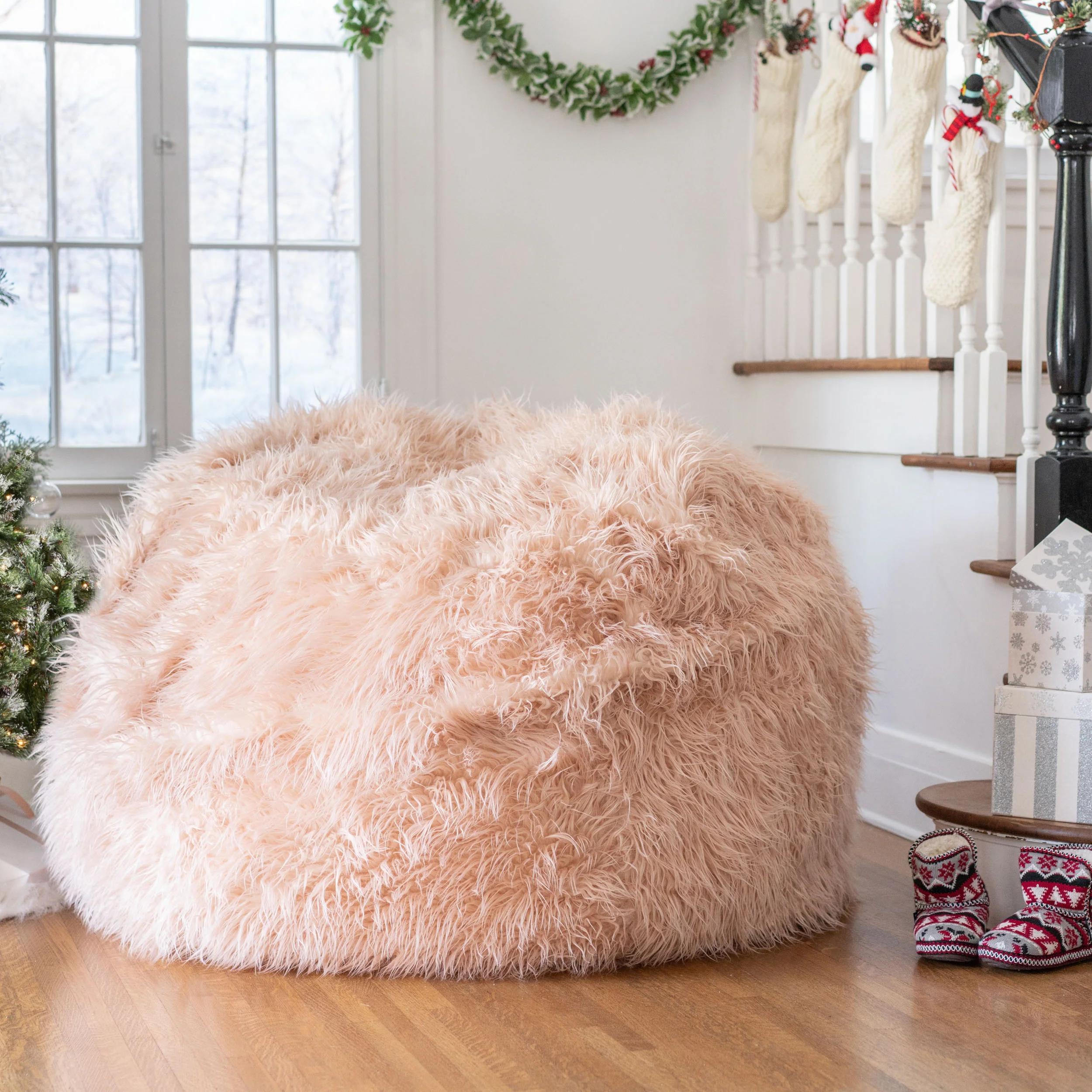 Lycus Faux Fur Bean Bag Chair - furnishings