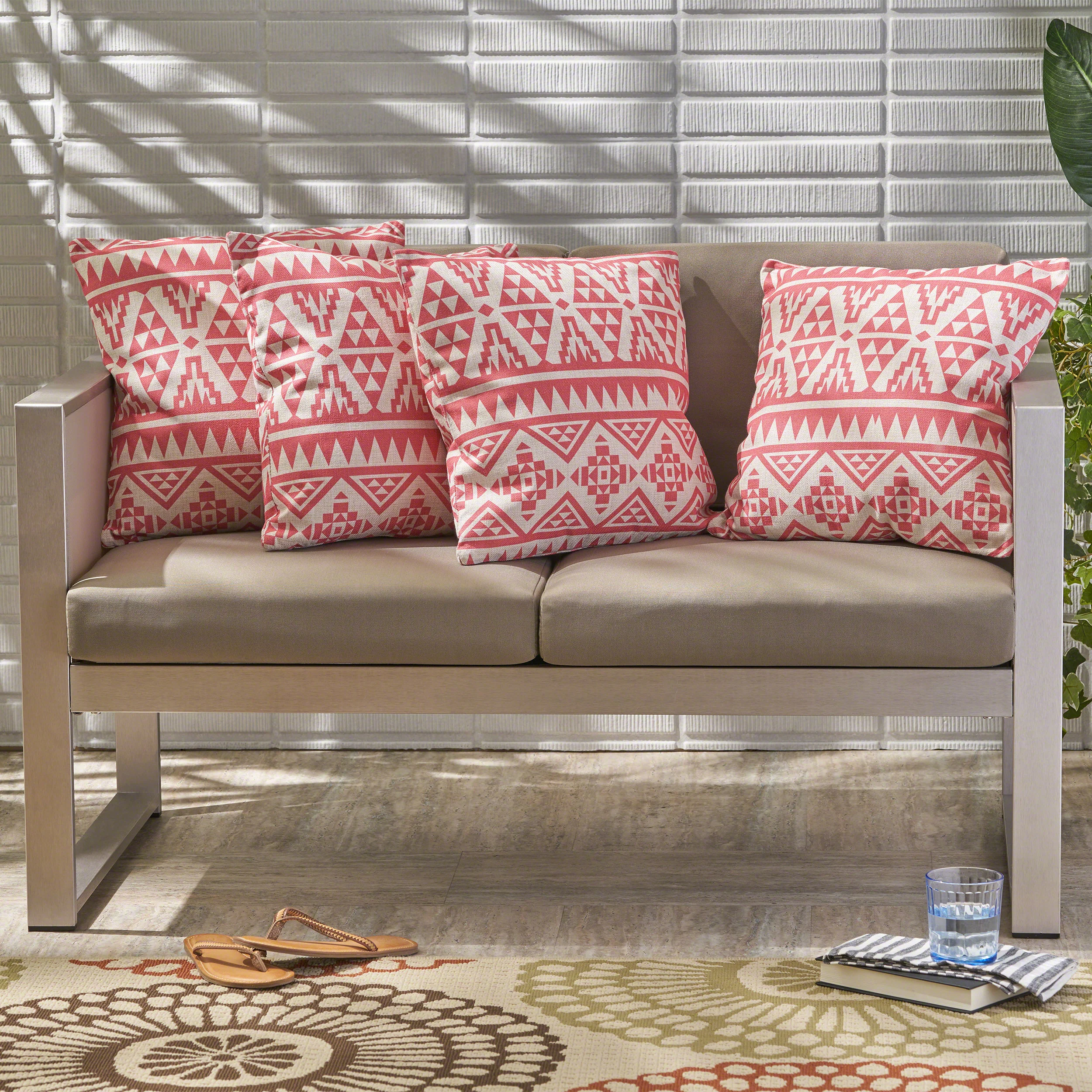 Fred Outdoor 18-inch Water Resistant Square Pillows (Set of 2) - furnishings