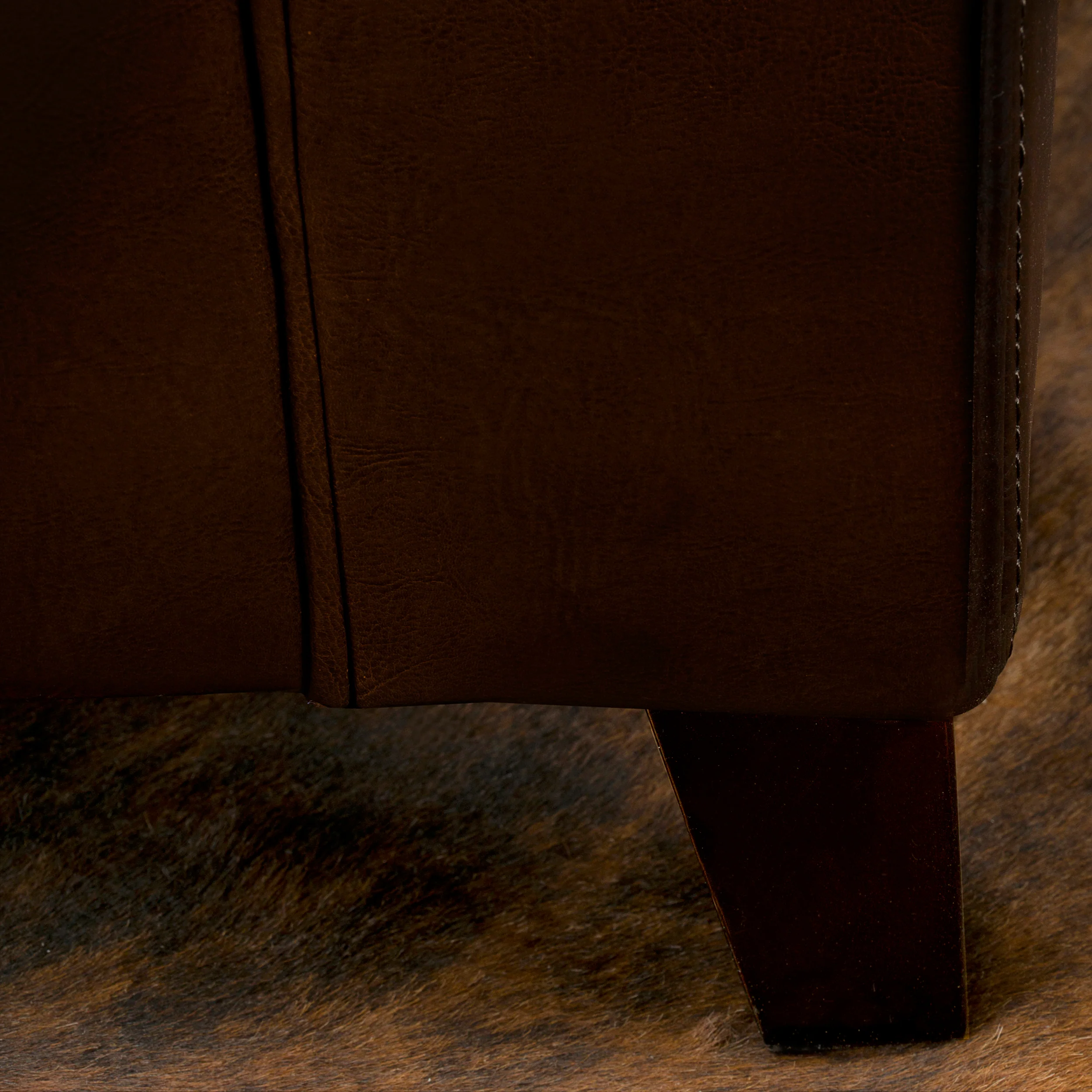 Danbury Contemporary Upholstered Storage Ottoman Bench with Rolled Arms - furnishings