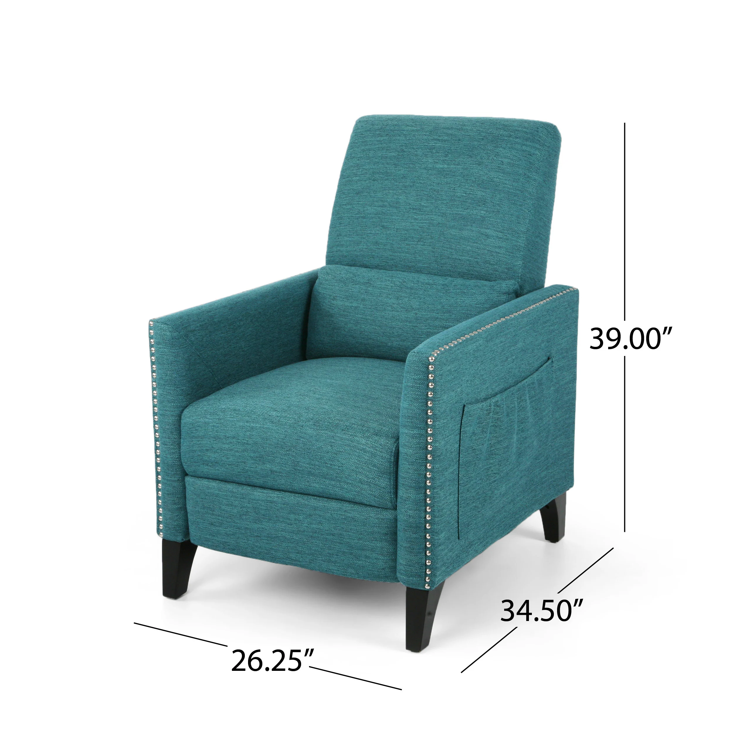 Williamgsburg Contemporary Fabric Push Back Recliner - furnishings