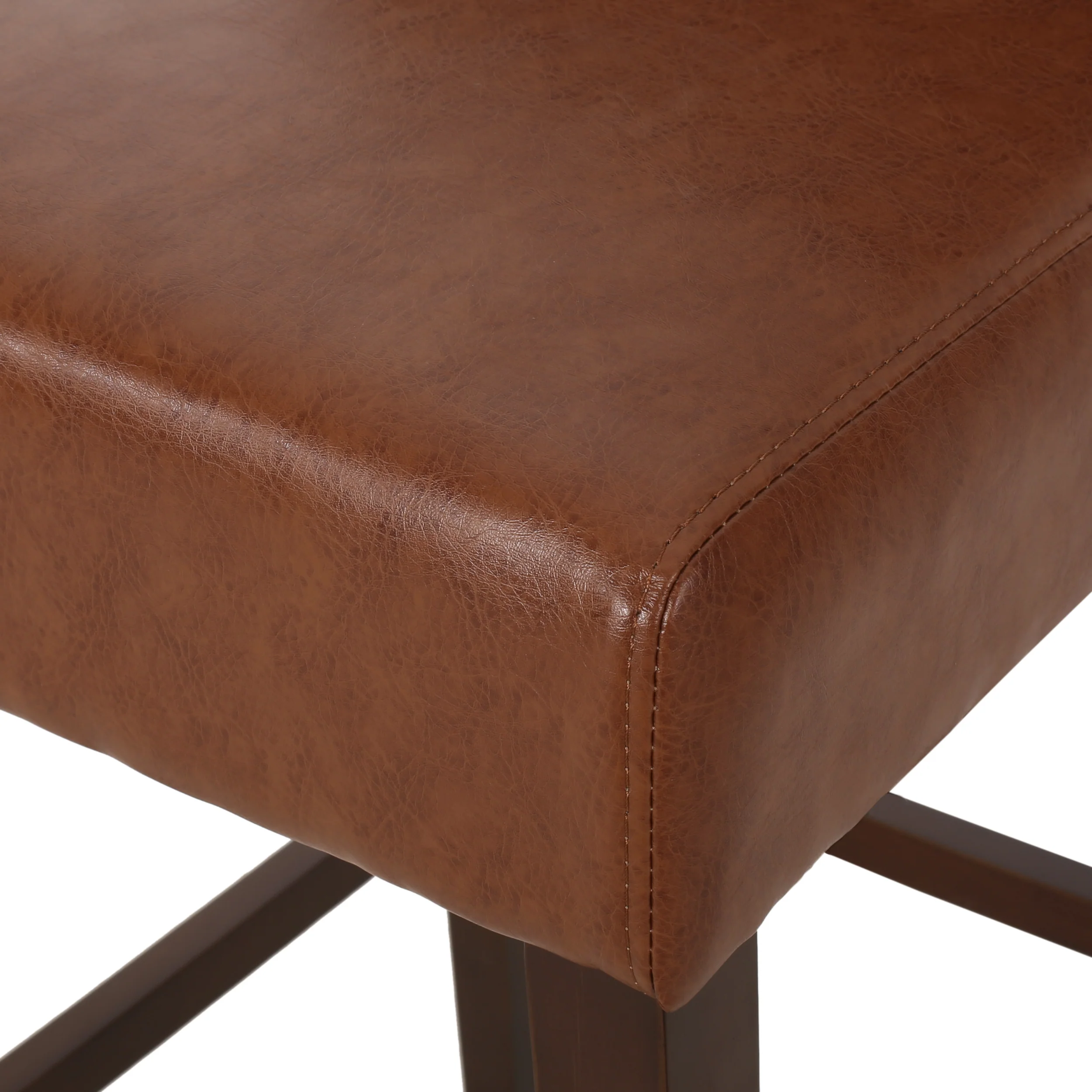 Leeandre Contemporary Wingback Faux Leather Barstools (Set of 2) - furnishings