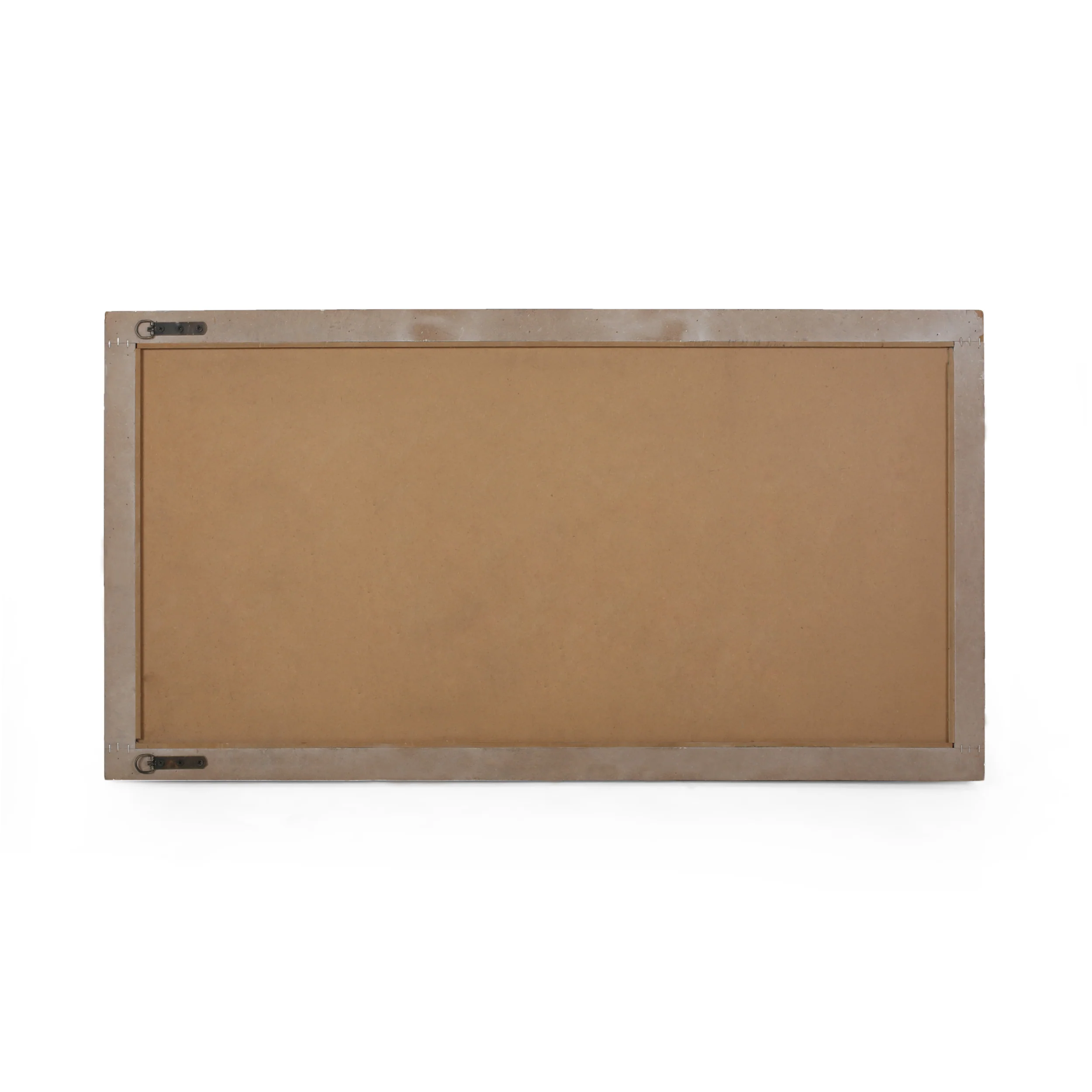 Zoe Rectangular Wooden Rustic Farmhouse Mirror, Distressed Black Frame - furnishings