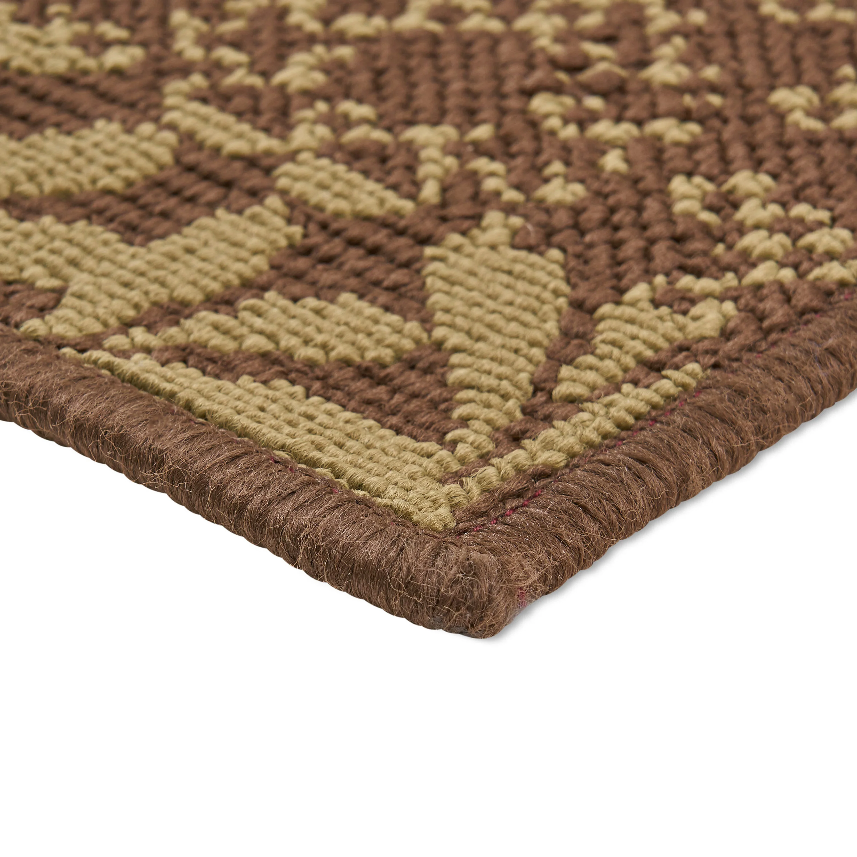 Sallie Outdoor Modern Brown Area Rug with Multi-Color Floral Print - furnishings
