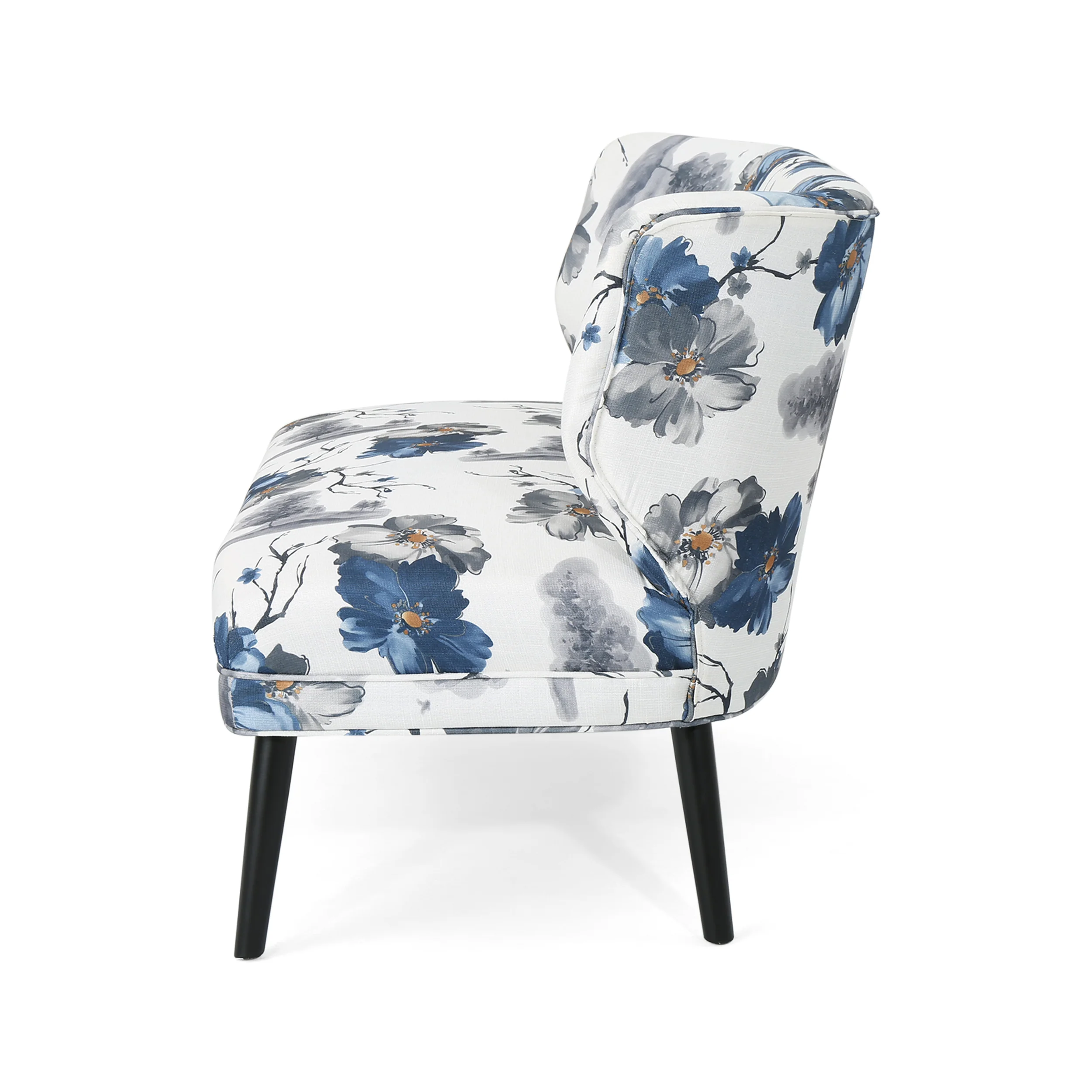 Dumont Modern Mid Century Modern Fabric Settee - furnishings