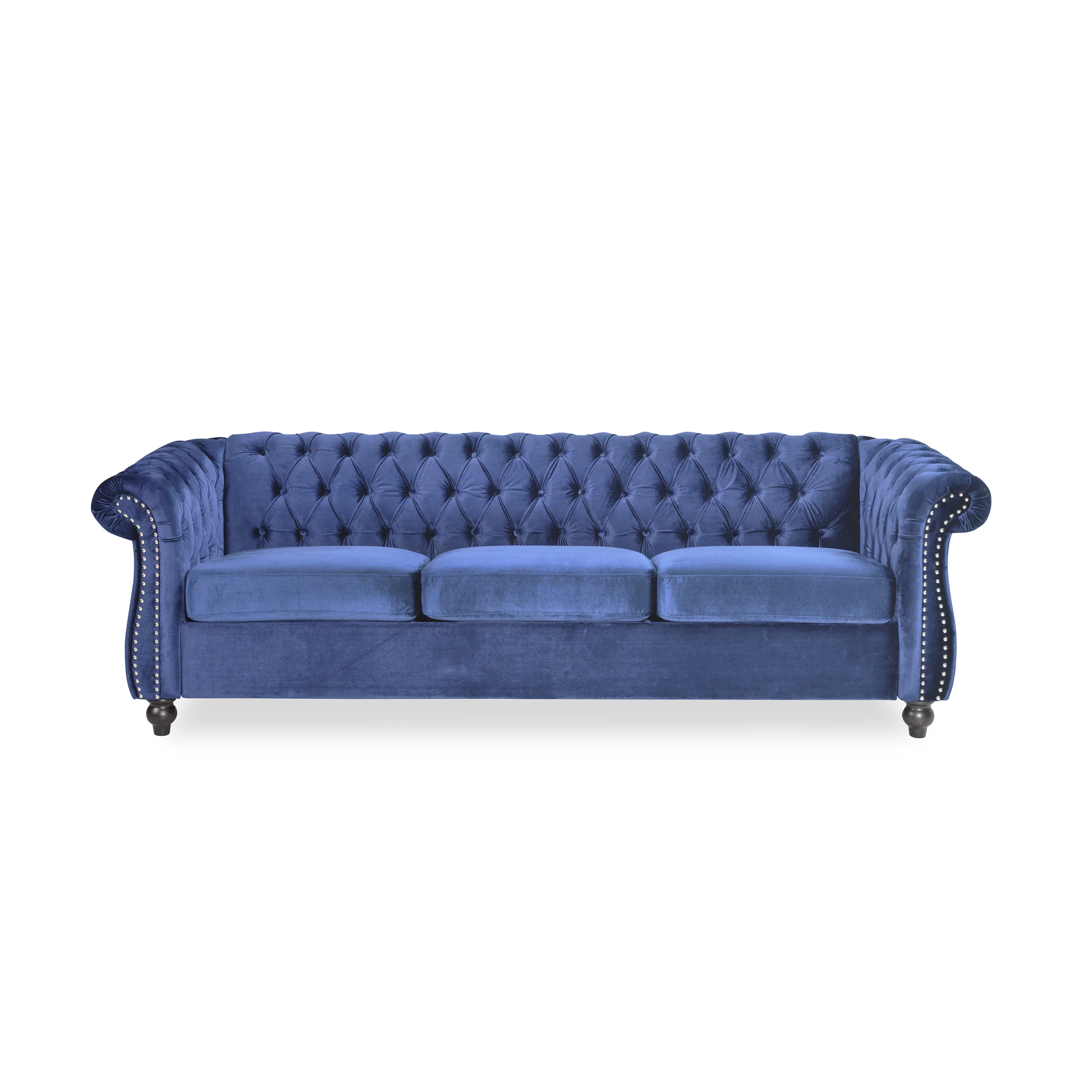 Adetokunbo Tufted Velvet Chesterfield 3 Seater Sofa - furnishings