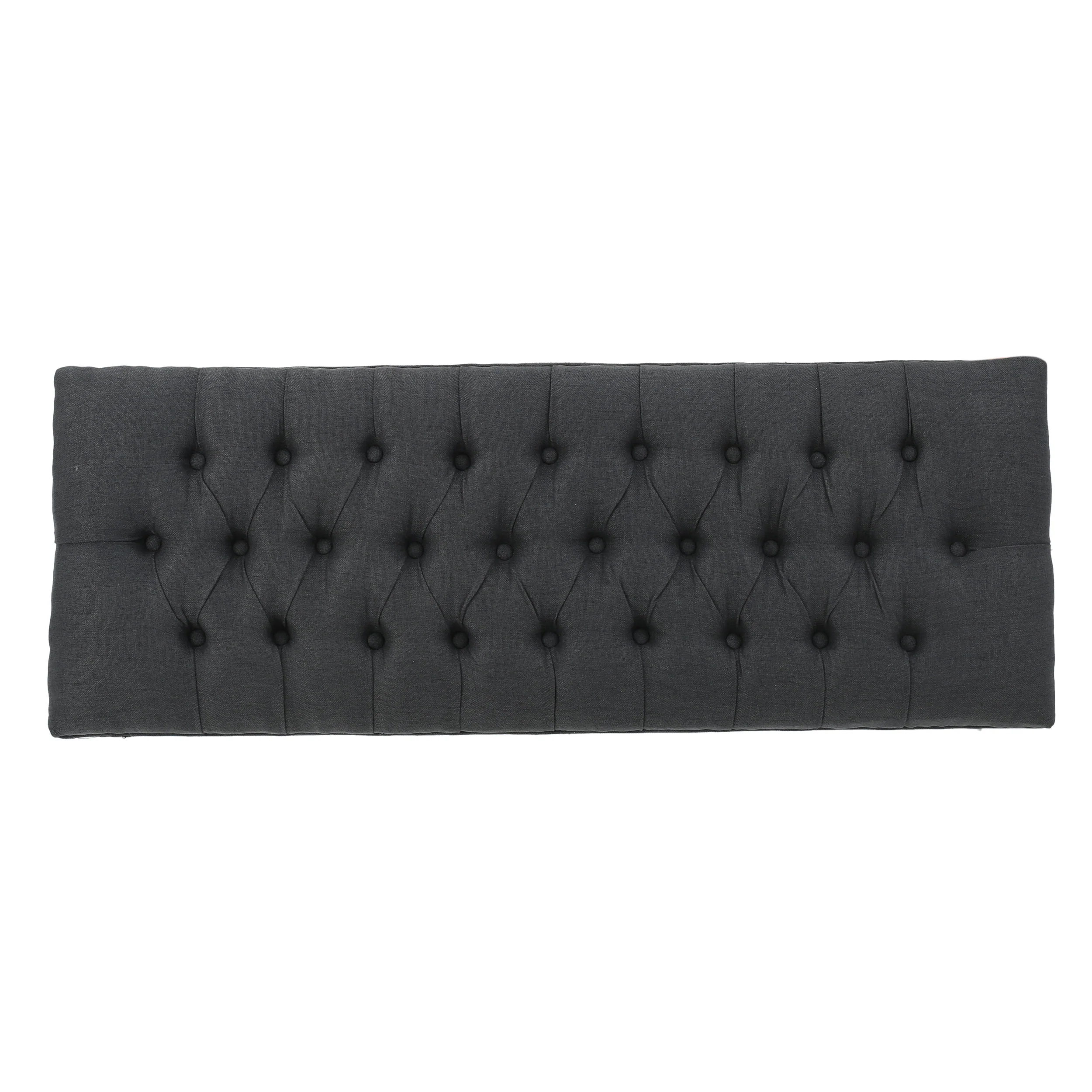 Tassette Traditional Button Tufted Fabric Bench - furnishings