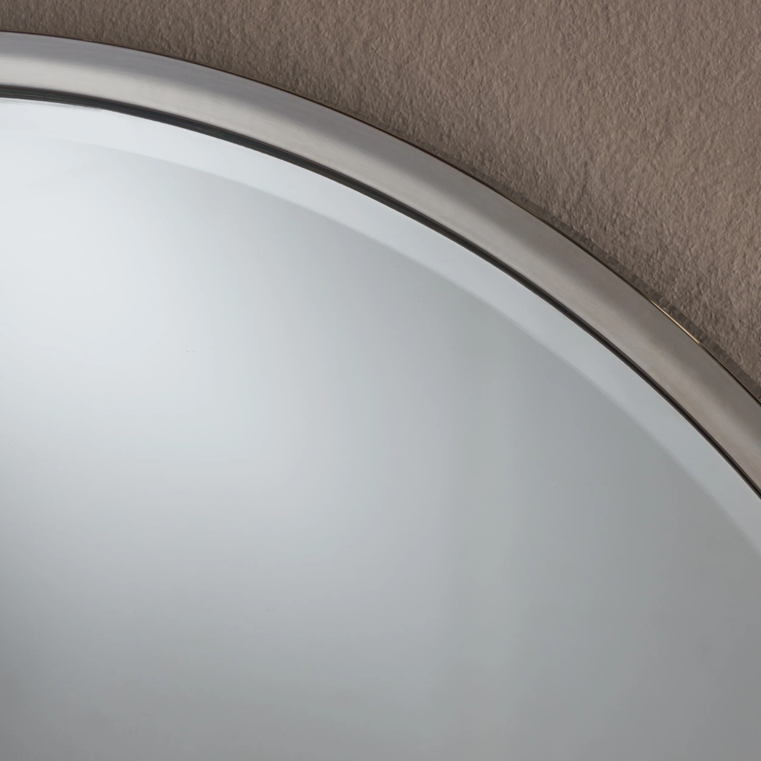 Nicole Modern Glam Round Silver Stainless Steel Wall Mirror - furnishings