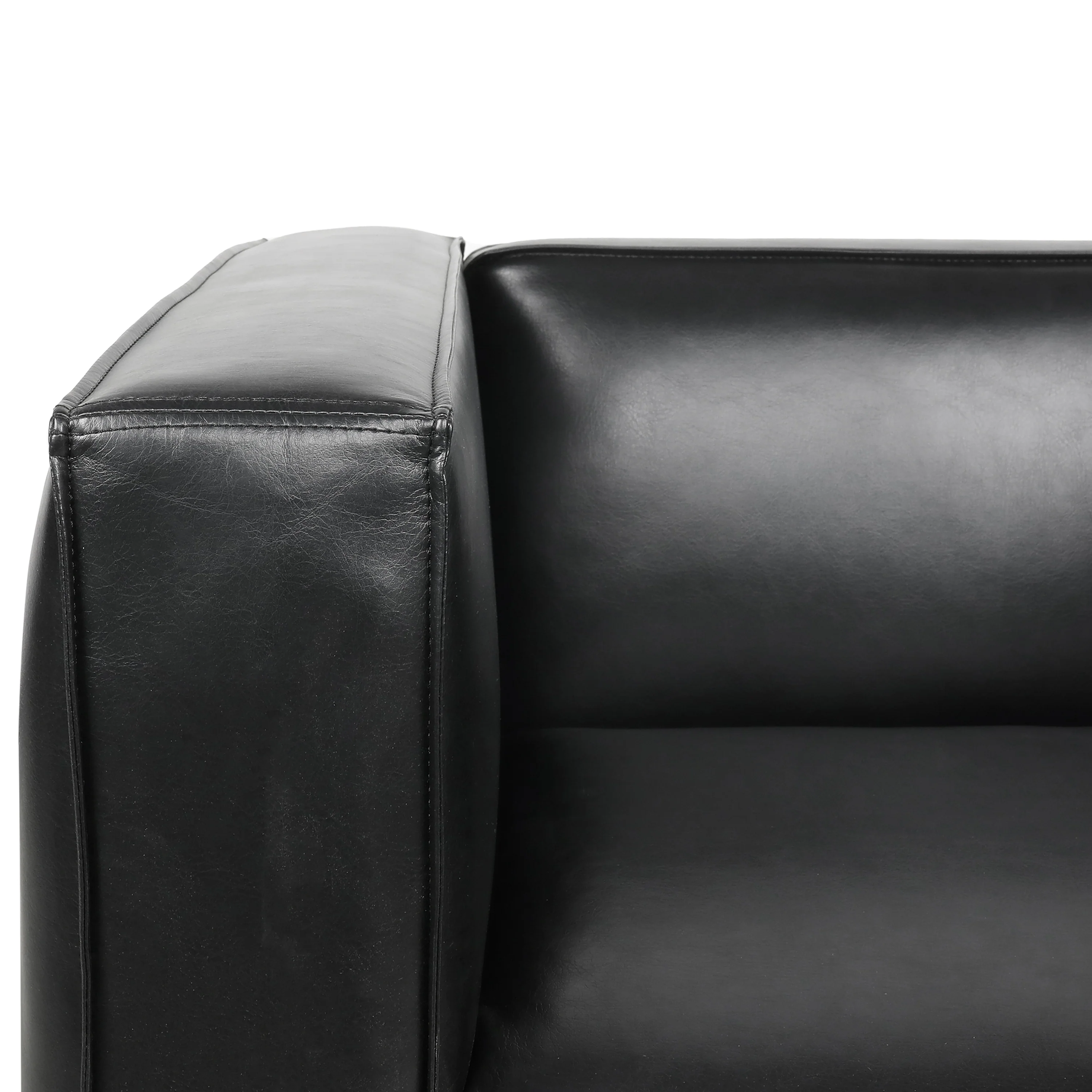Minkler Contemporary Faux Leather 3 Piece Living Room Sofa Set - furnishings