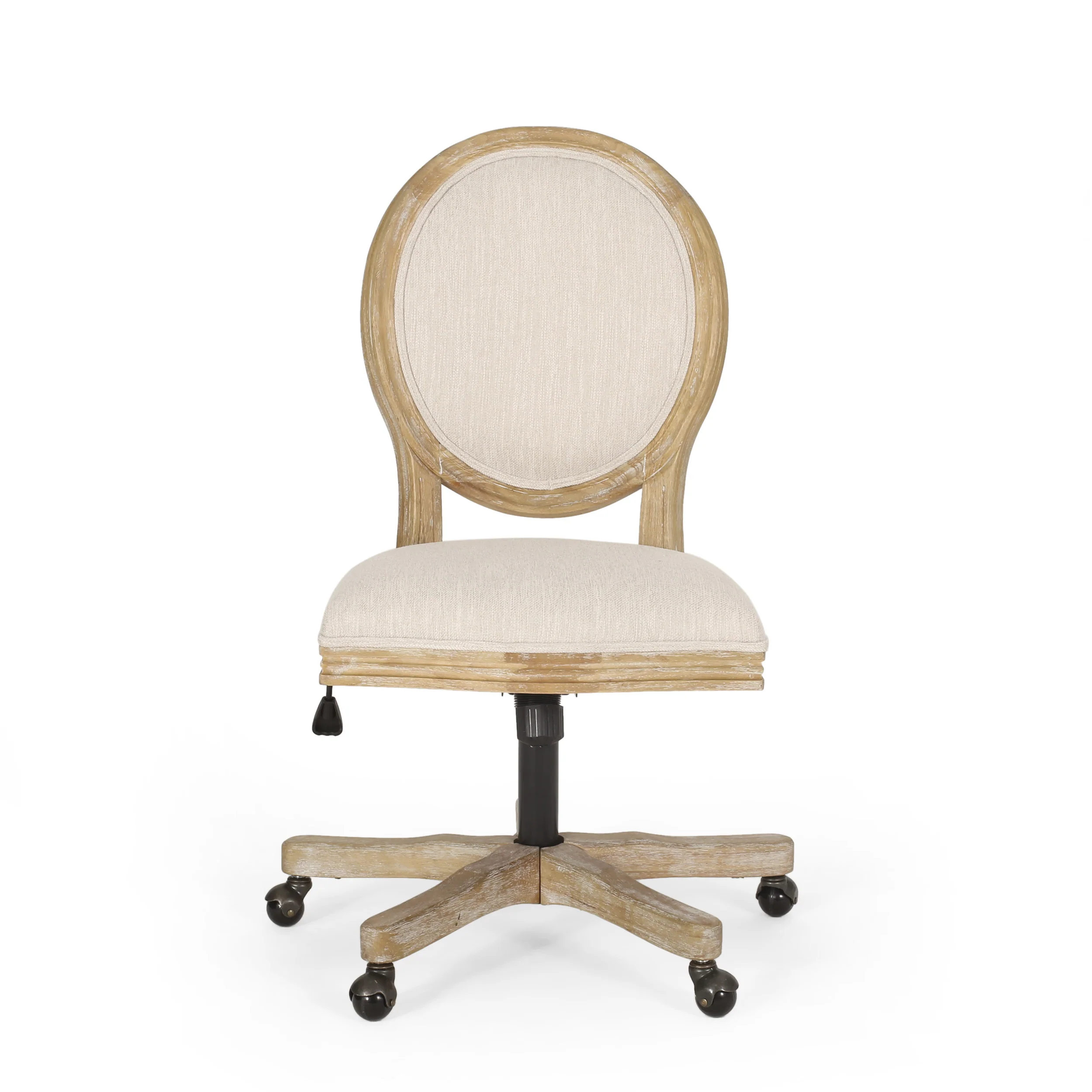 Westby French Country Upholstered Swivel Office Chair - furnishings