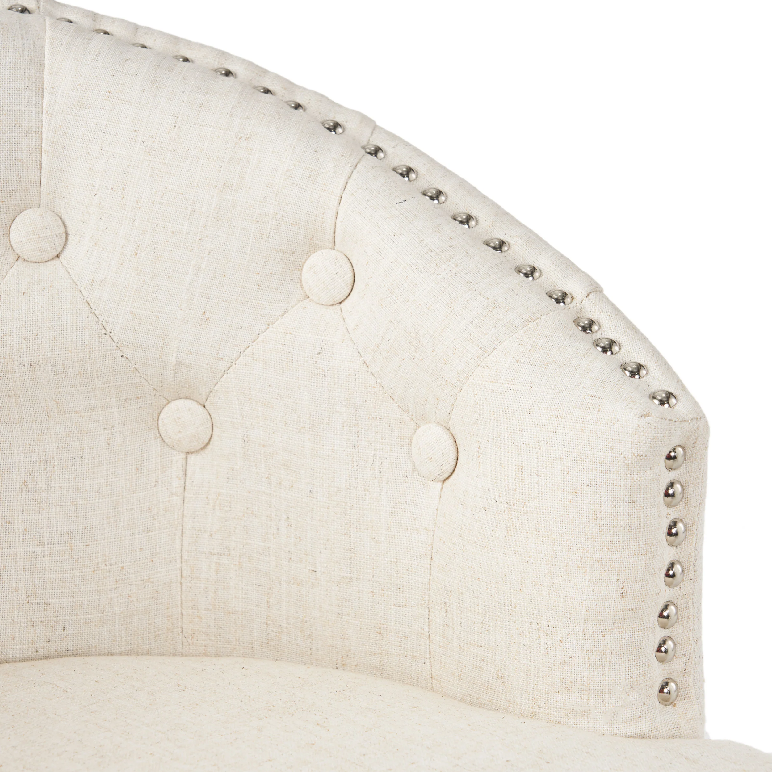 Westman 30-Inch Beige Fabric Swivel Backed Barstool (Set of 2) - furnishings