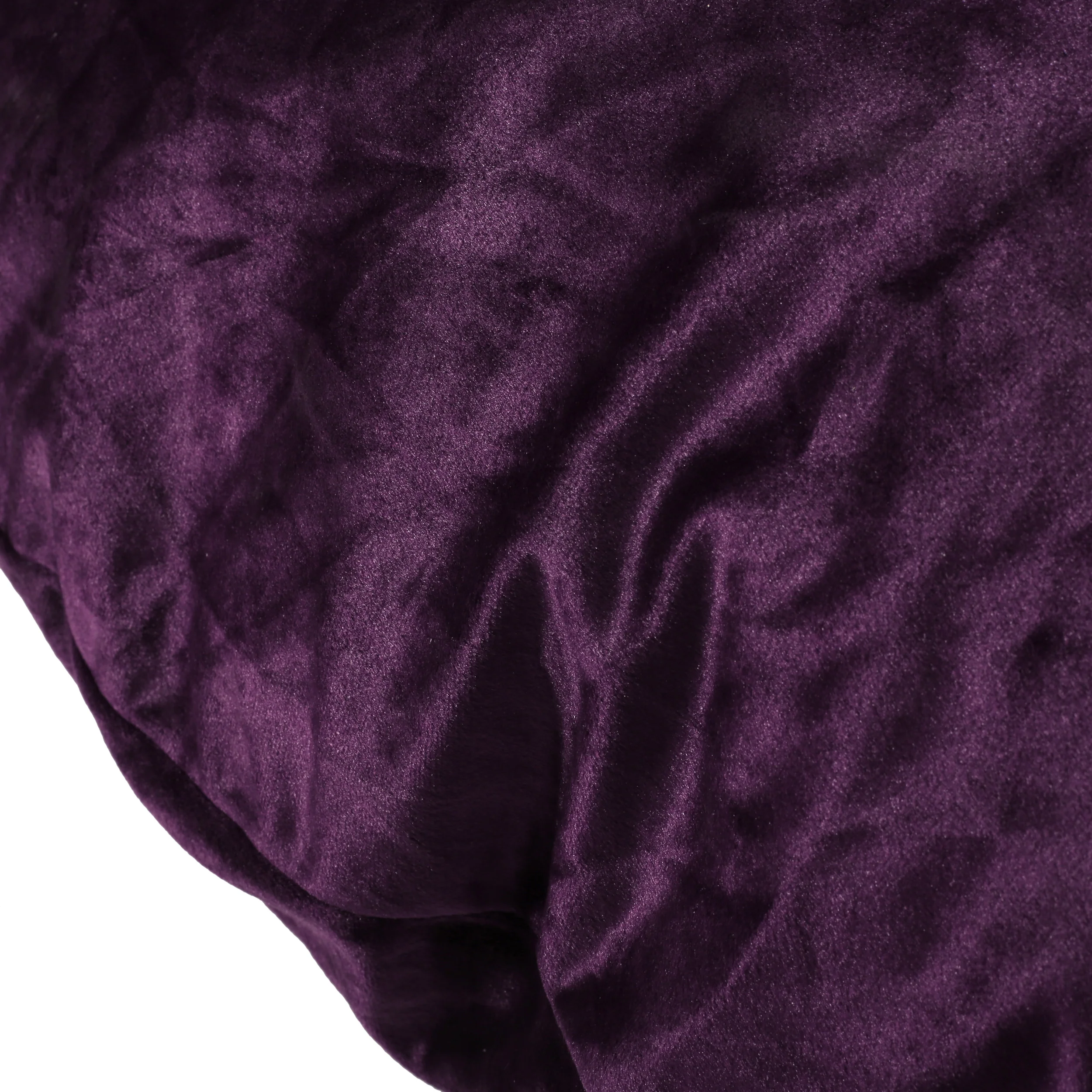 Hudspeth Modern 7.5 Ft. Velvet Eggplant Bean Bag - furnishings