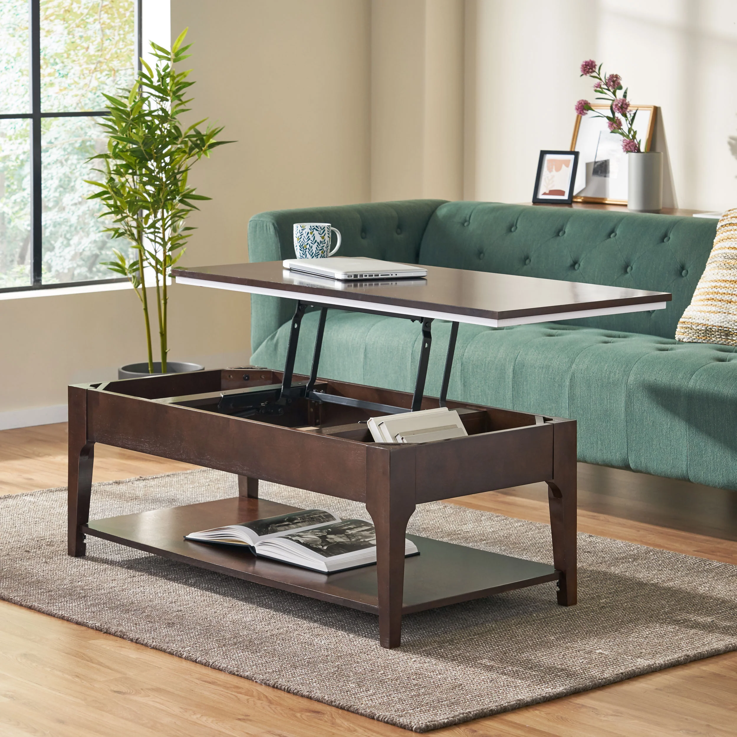 Adeel Transitional Lift-Top Coffee Table - furnishings