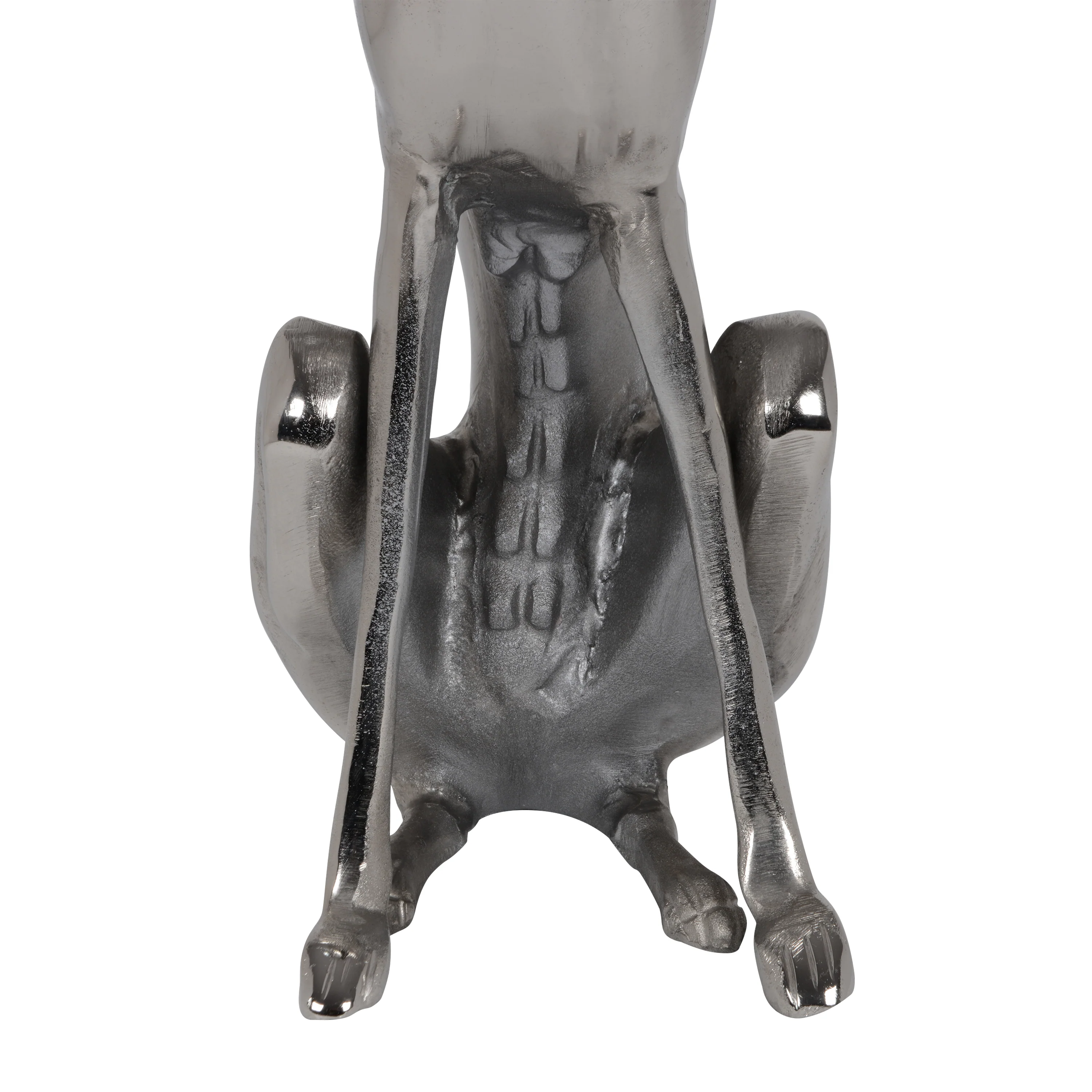 Lismore Aluminum Greyhound Statue, Raw Nickel - furnishings