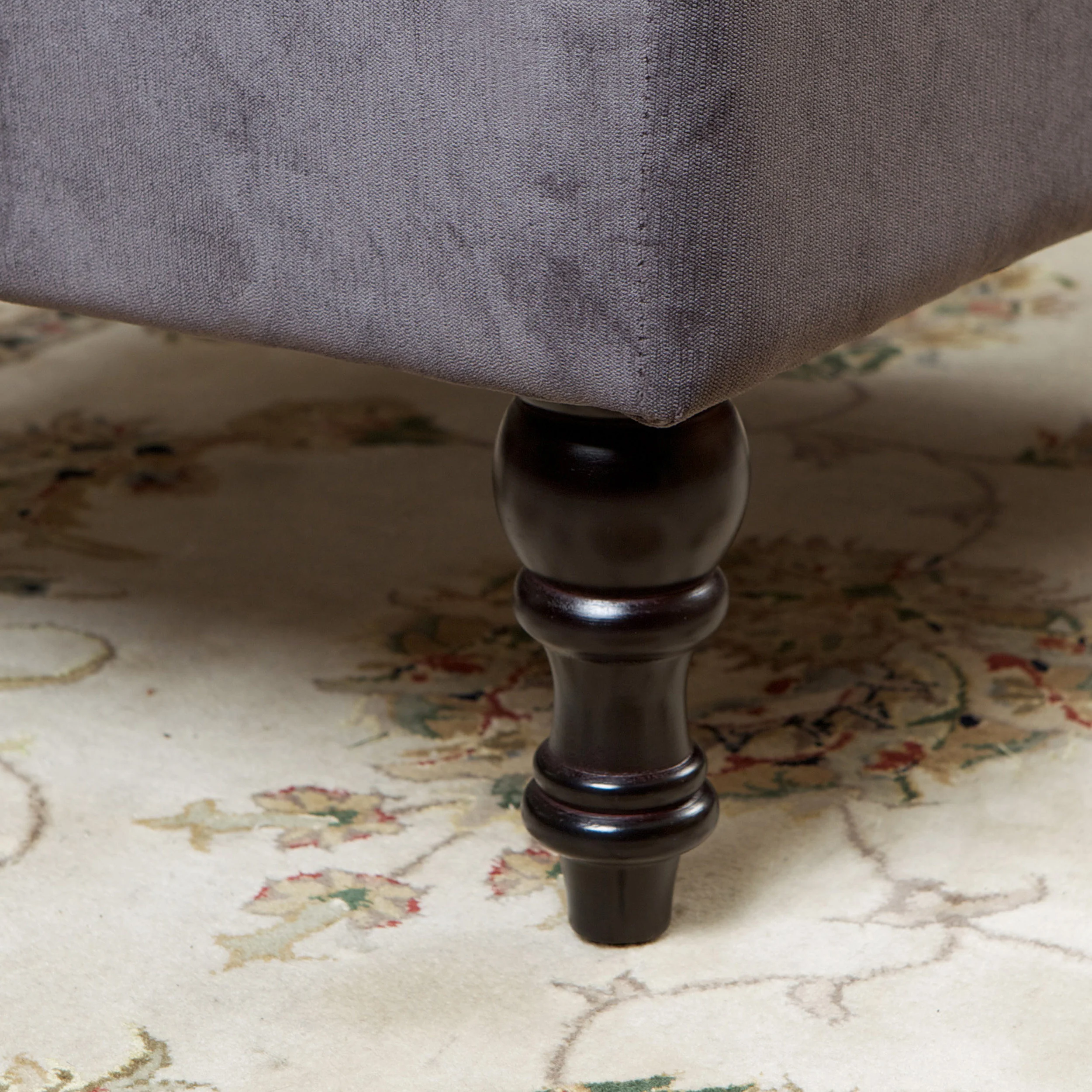 Cordoba Button Tufted Velvet Ottoman Footstool - furnishings