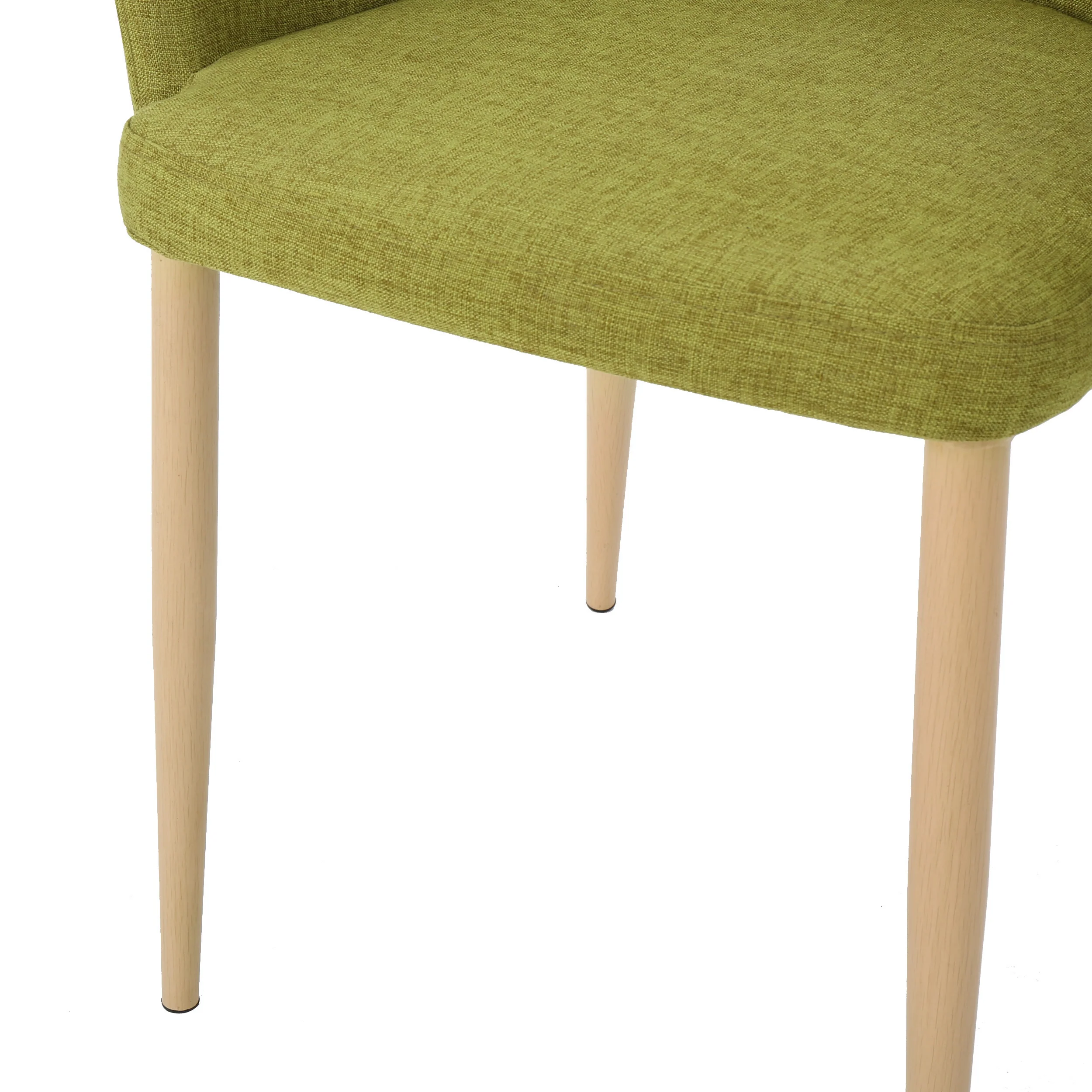 Serra Mid Century Fabric Dining Chair with Wood Finished Metal Legs (Set of 2) - furnishings
