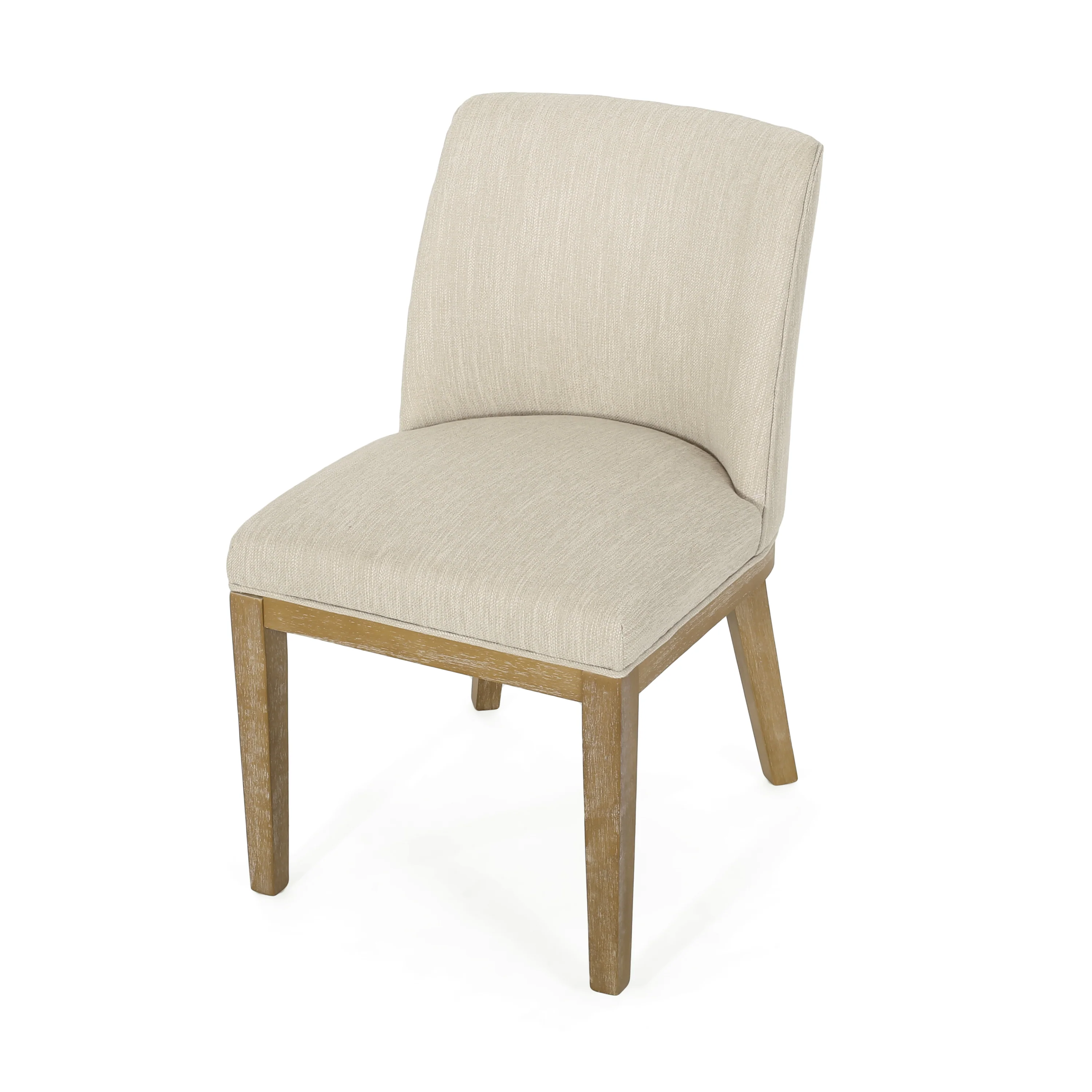 Boise Contemporary Fabric Upholstered Wood Dining Chairs, Set of 2 - furnishings