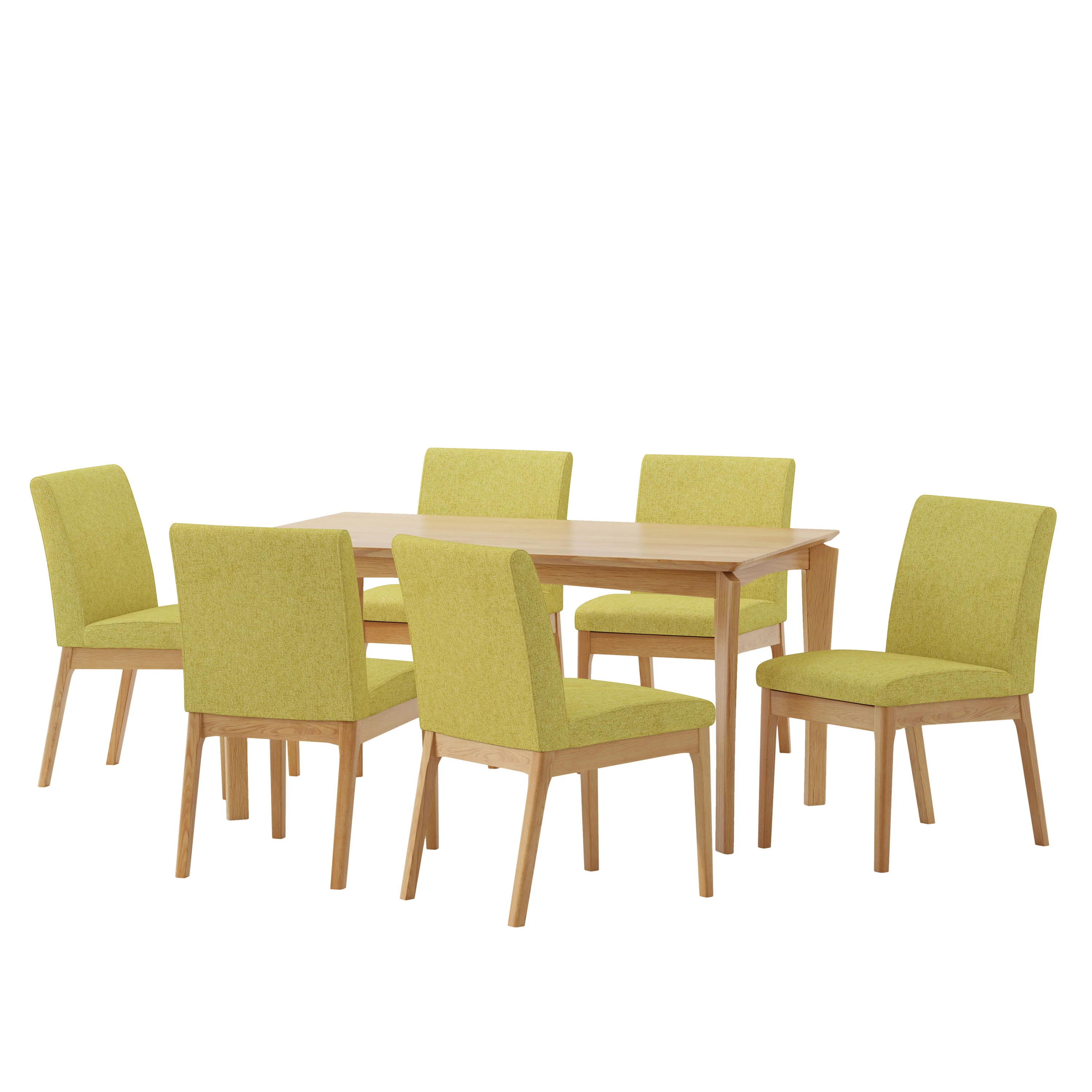 Ballantrae Wood and Fabric 7 Piece Dining Set - furnishings
