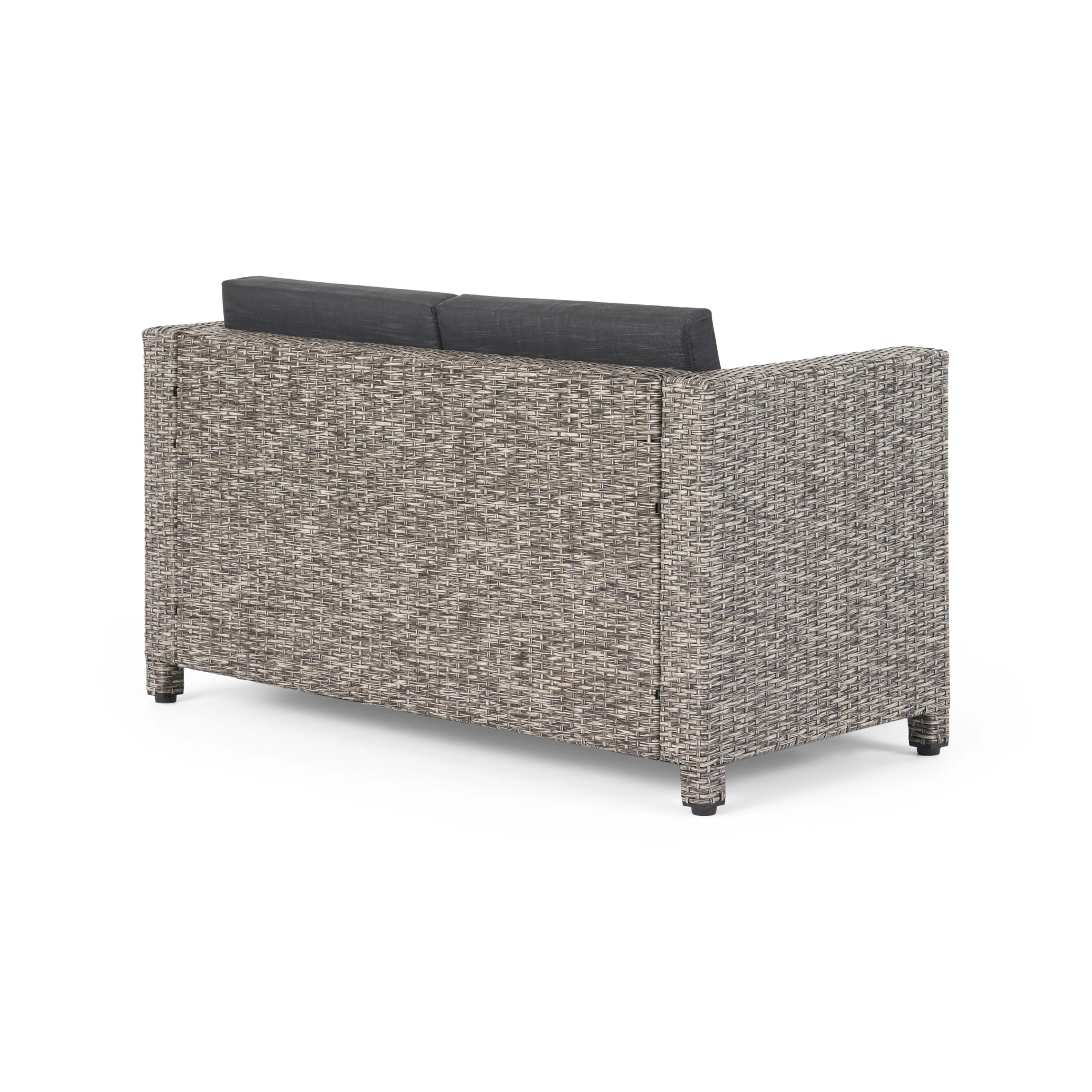 Venice Outdoor PE Wicker Love Seat - furnishings