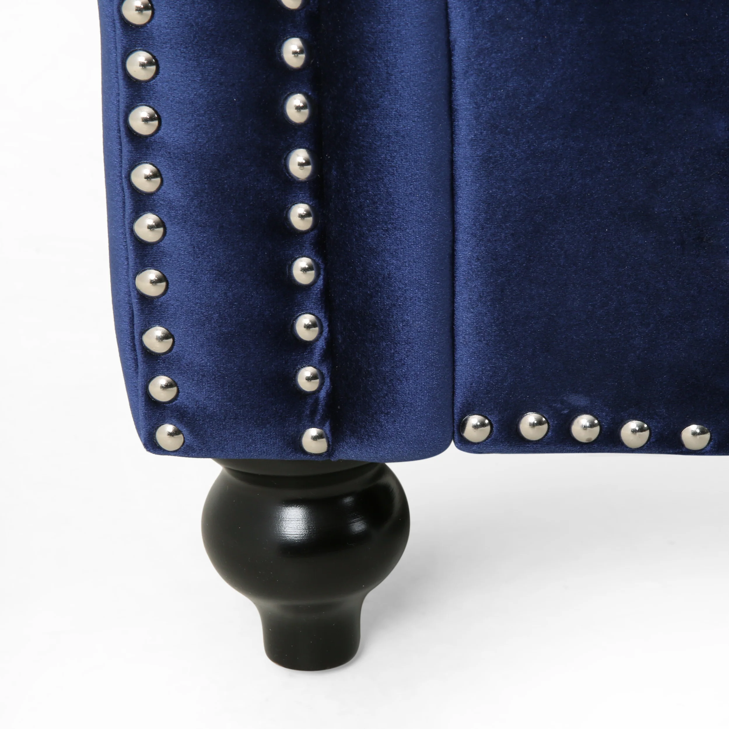 Timber Modern Glam Tufted Loveseat with Nailhead Trim - furnishings