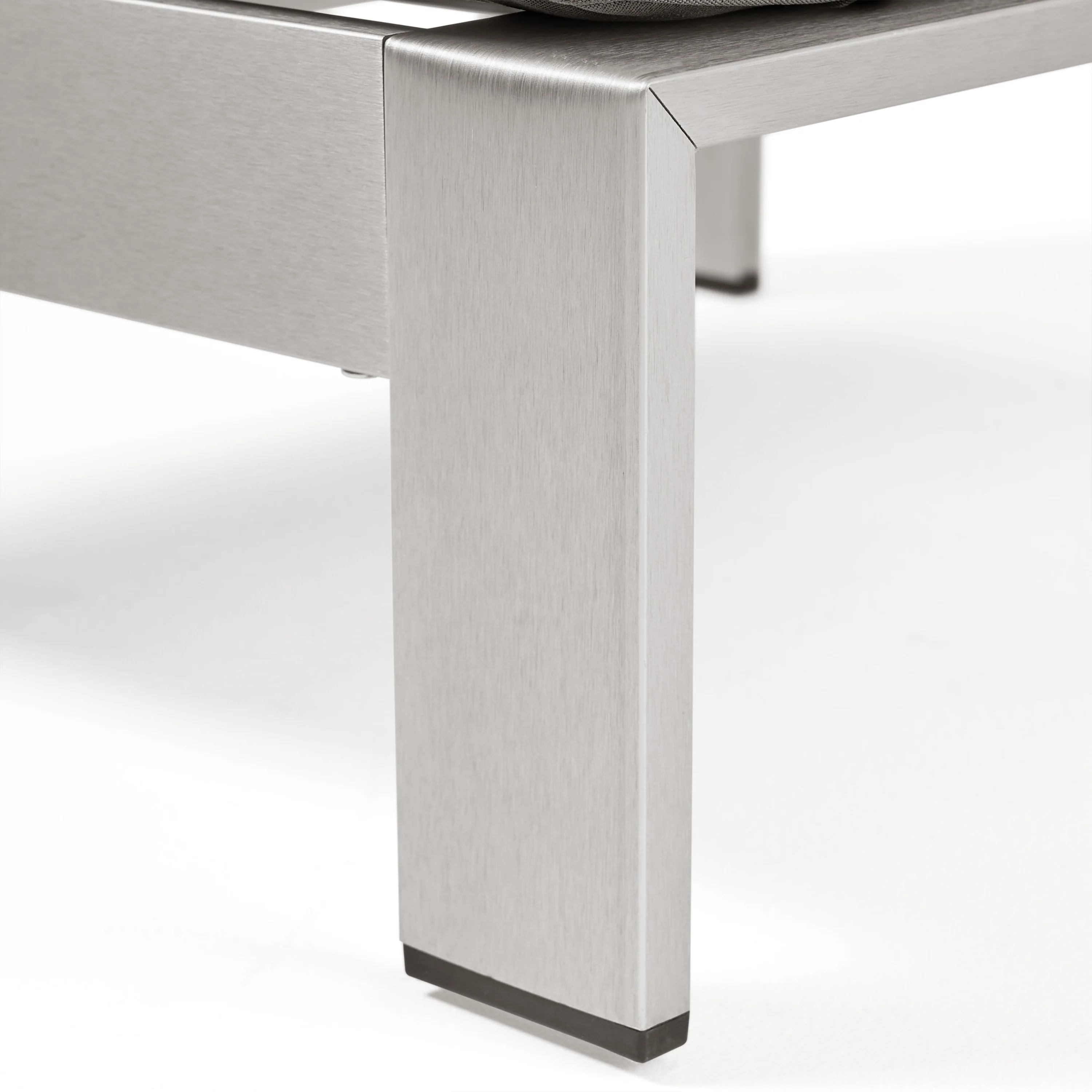 Stacy Outdoor 3 Seater Aluminum Sofa and Ottoman Set with Side Tables - furnishings