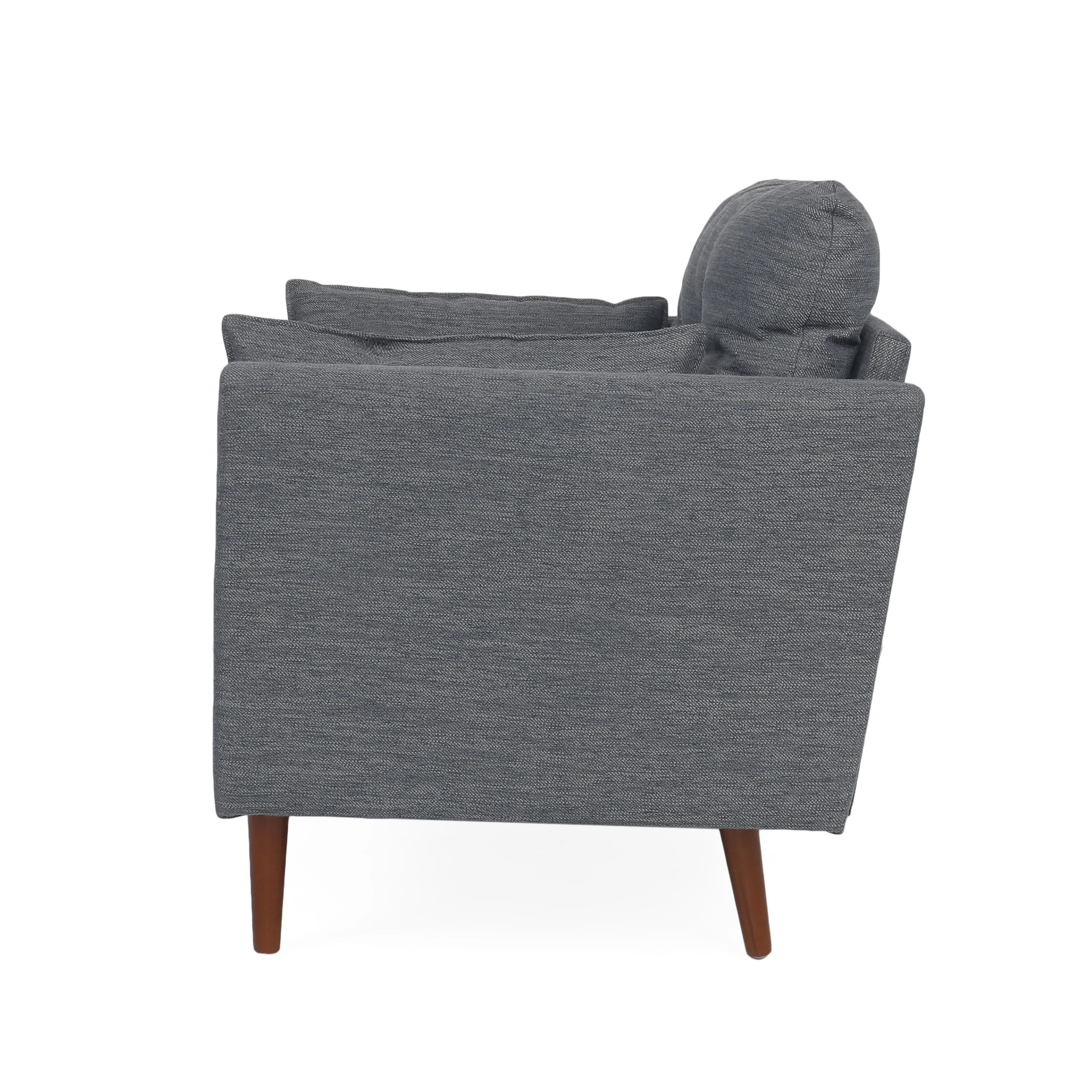 Ashuelot Mid Century Modern Fabric Tufted Club Chair with Accent Pillows - furnishings