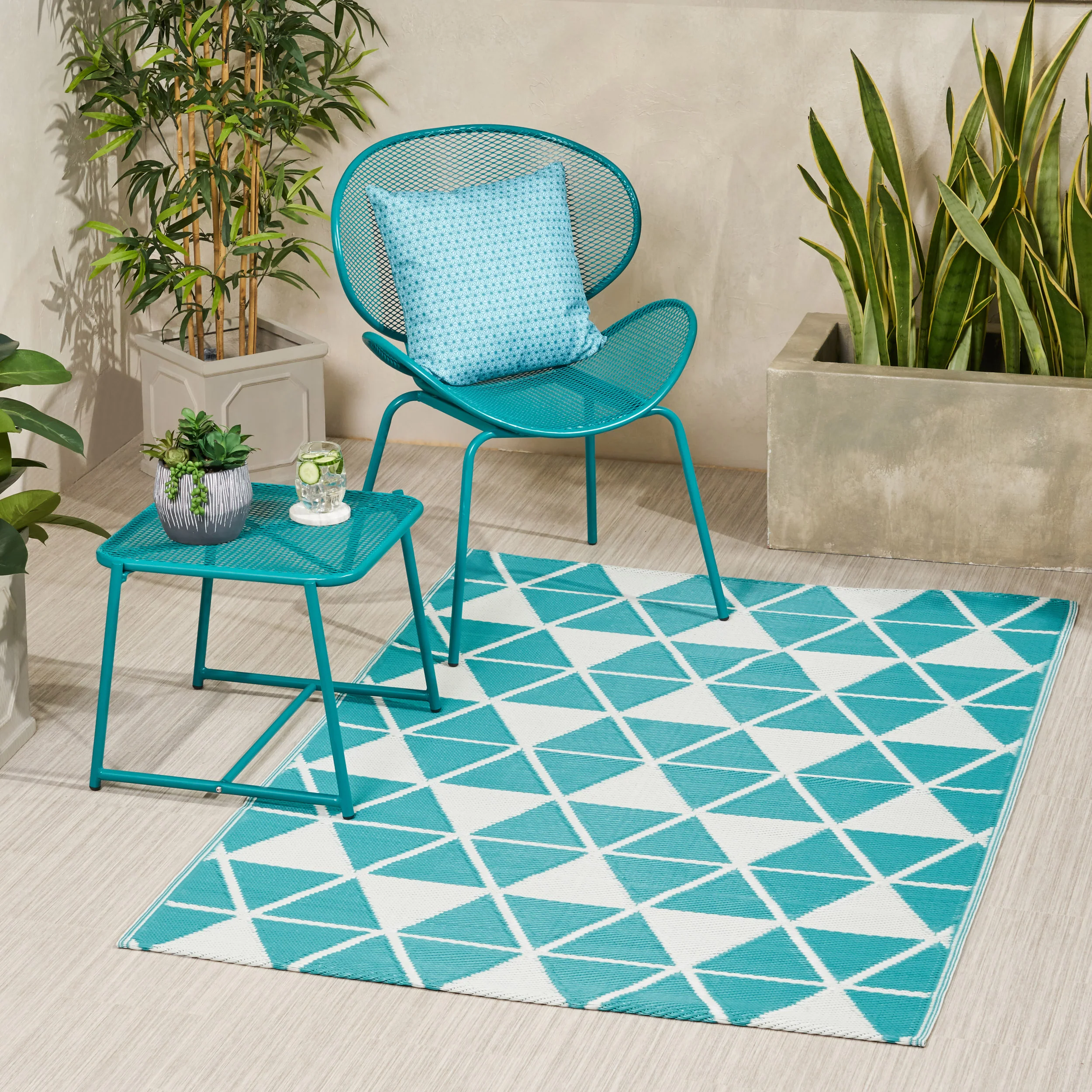 Dimitra Outdoor Modern Scatter Rug - furnishings