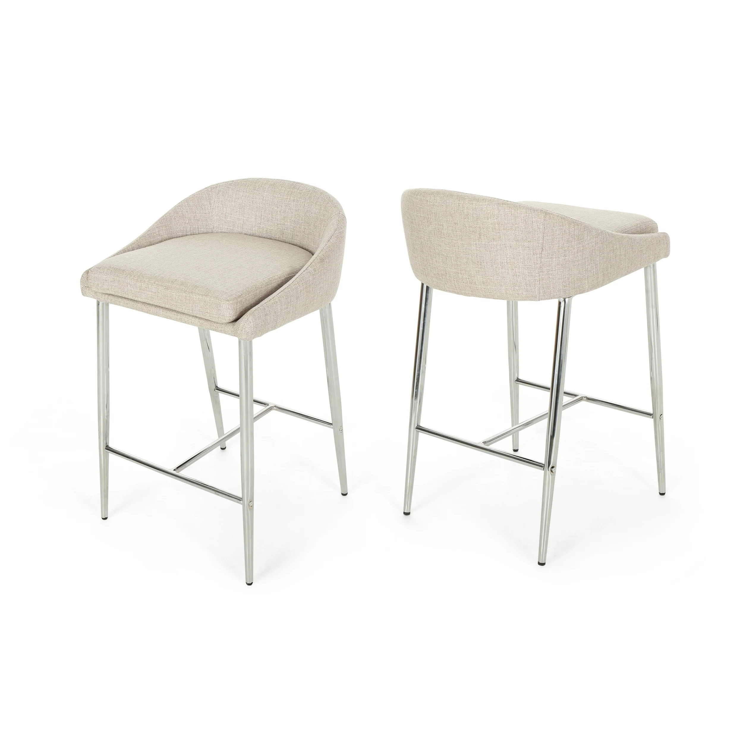 Fanny Upholstered Counter Stools, Modern, Upholstered (Set of 2) - furnishings