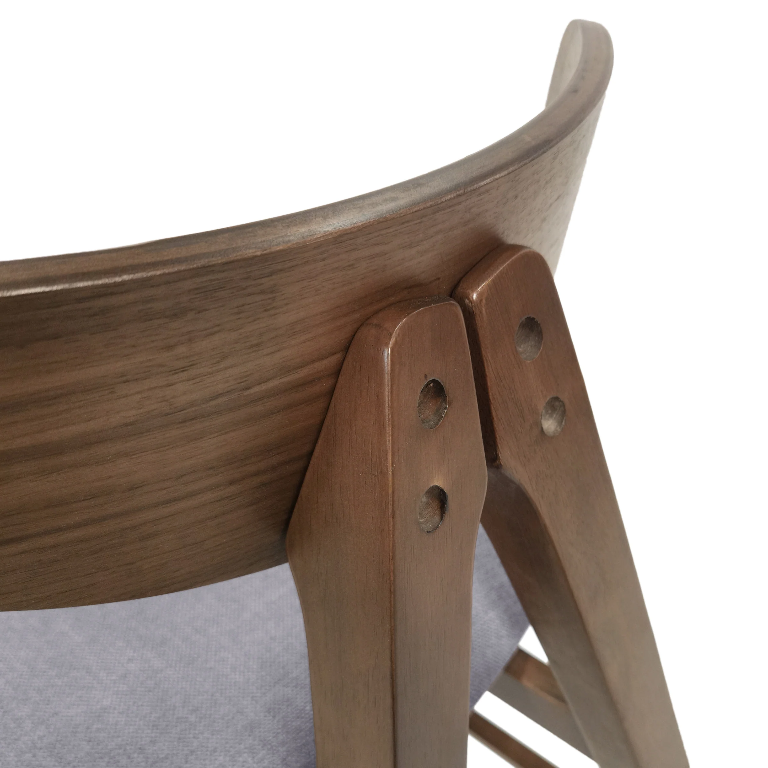 Sunapee Mid Century Modern Fabric Upholstered Wood Dining Chairs, Set of 2 - furnishings