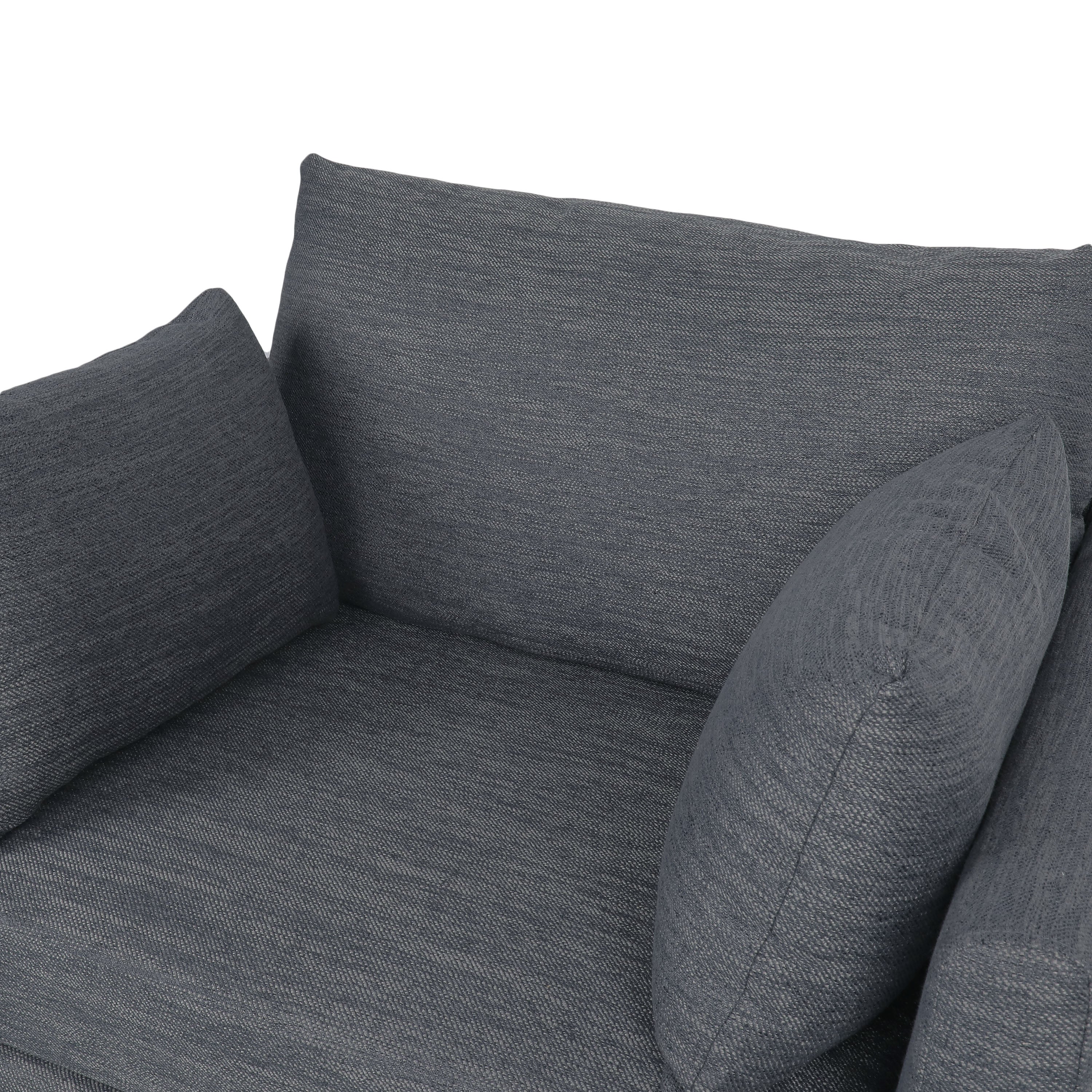 Viewland Contemporary Fabric Upholstered Club Chair with Accent Pillows - furnishings