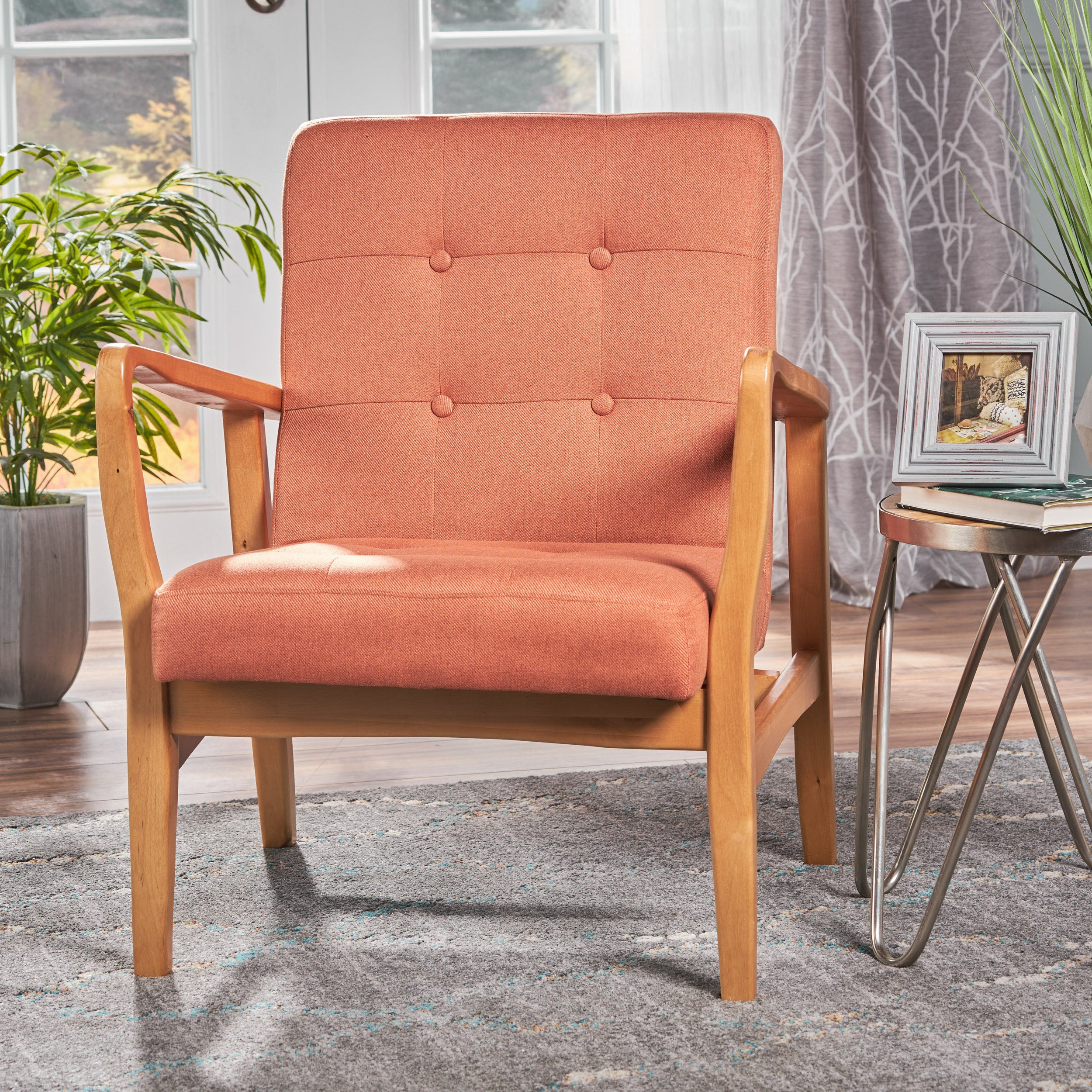 Gunther French-Style Contemporary Fabric Club Chair - furnishings