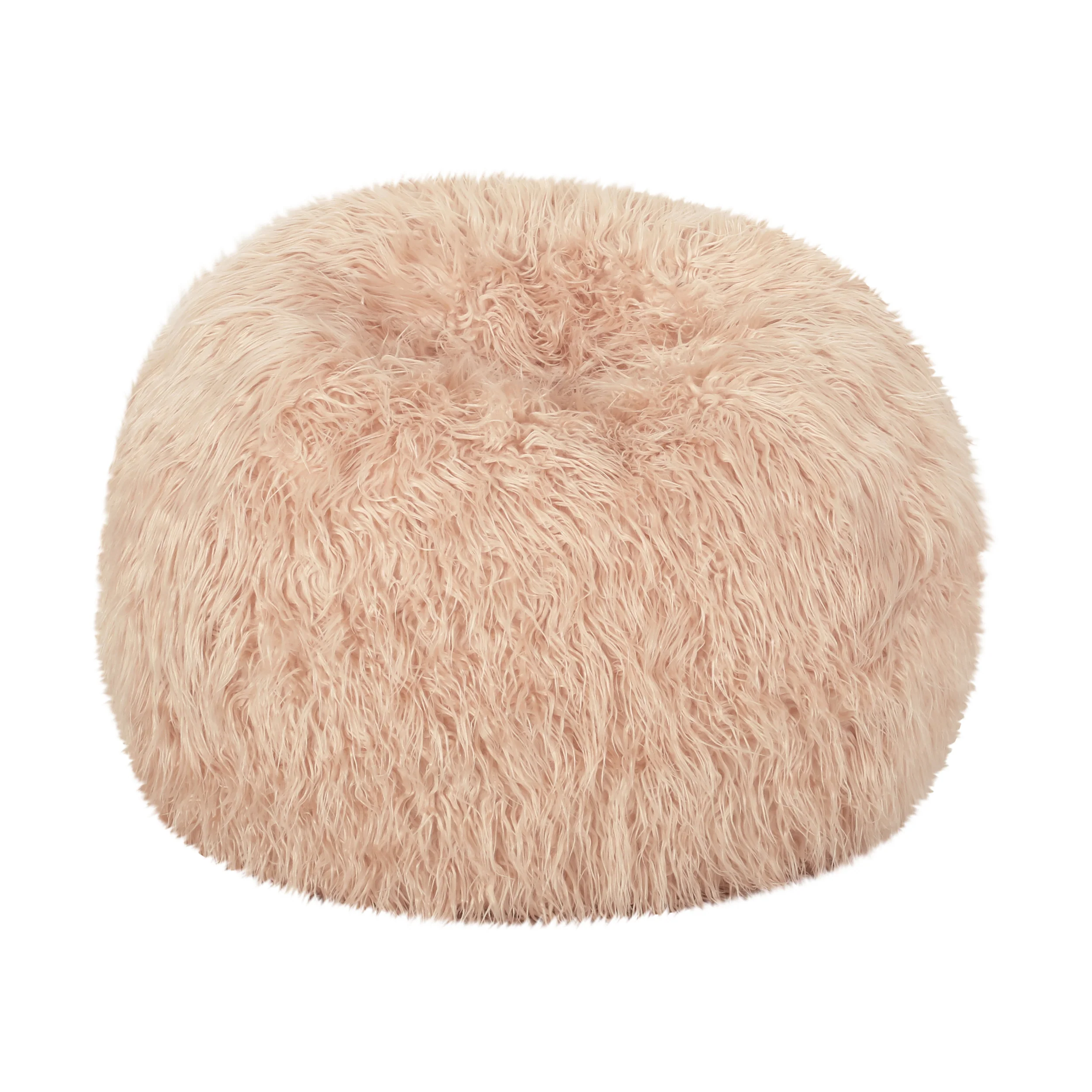 Dundas Modern Glam 3 Foot Faux Fur Bean Bag - furnishings