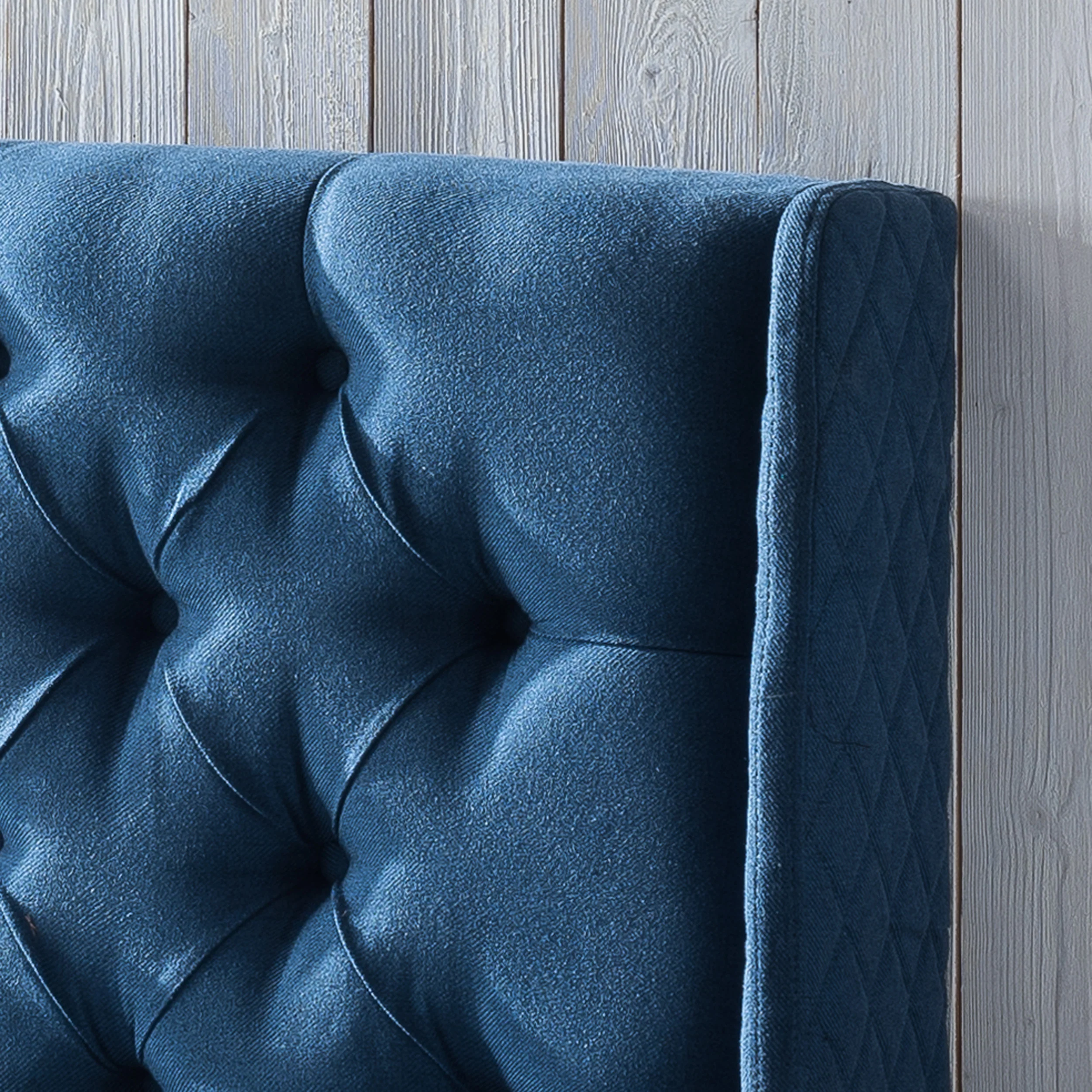 Liberty Winged King/ Cal King Tufted Fabric Headboard - furnishings