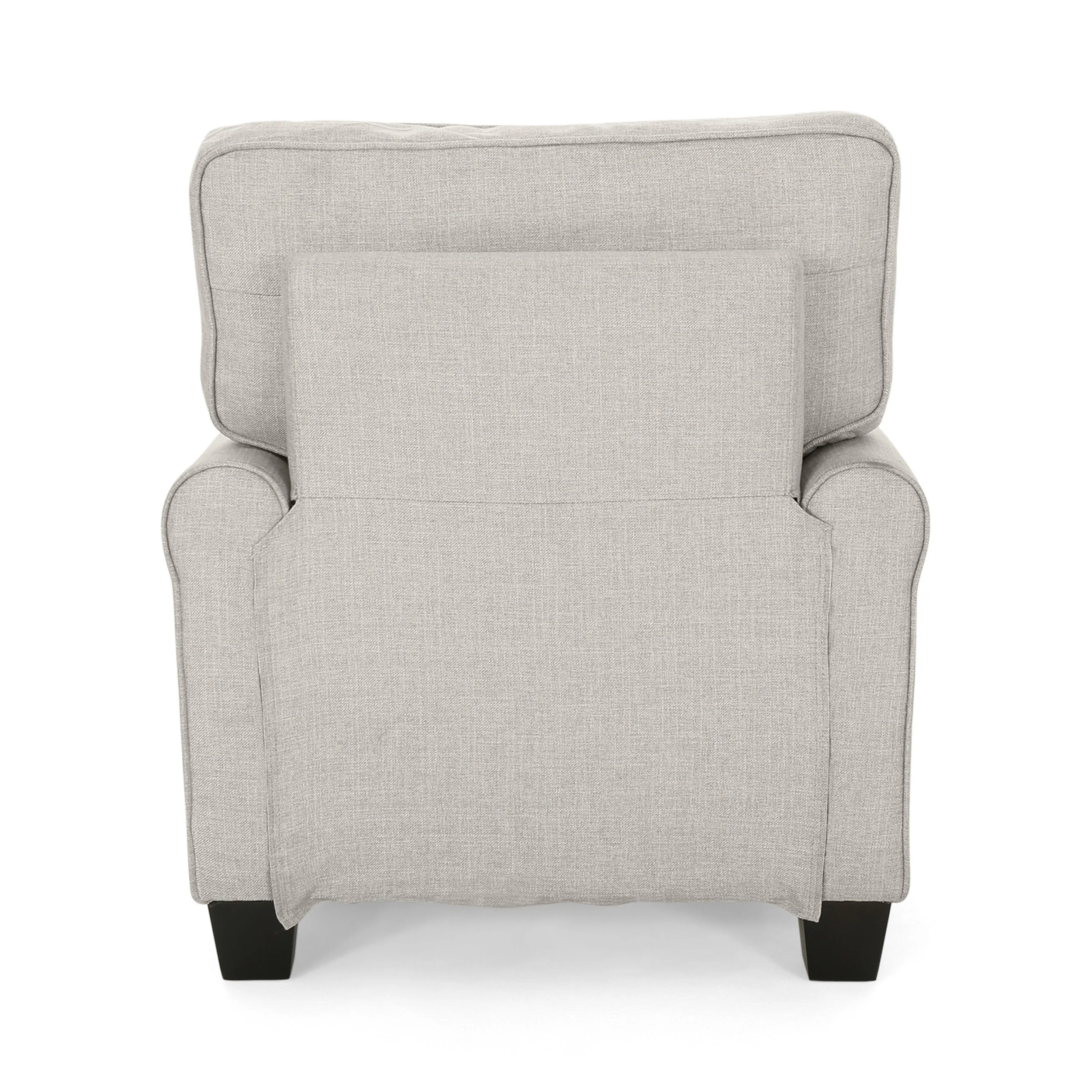 Patricia Contemporary Scrolled Arm Upholstered Fabric Club Chair w/ Tonal Piping - furnishings