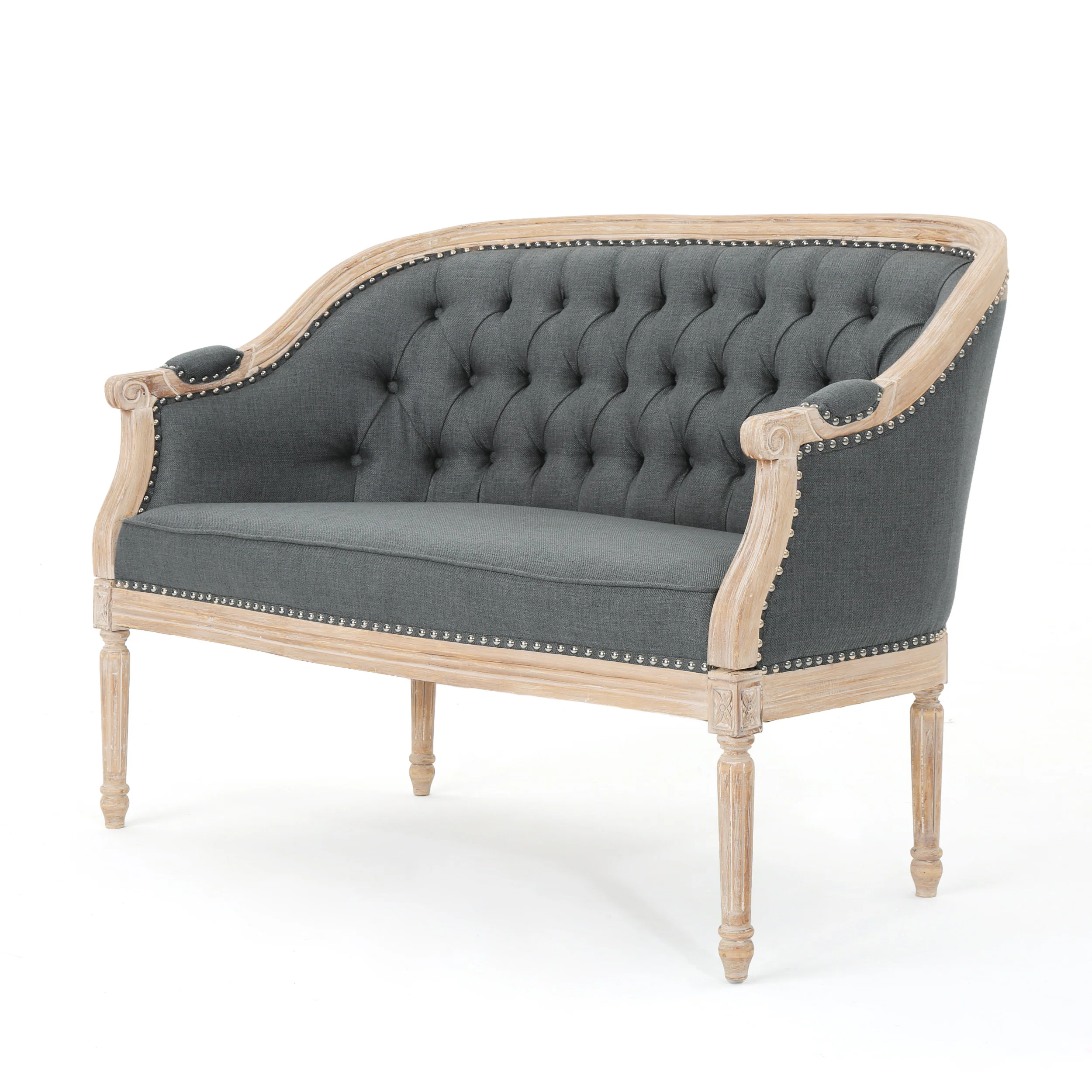 Megan Traditional Tufted Upholstered Loveseat - furnishings