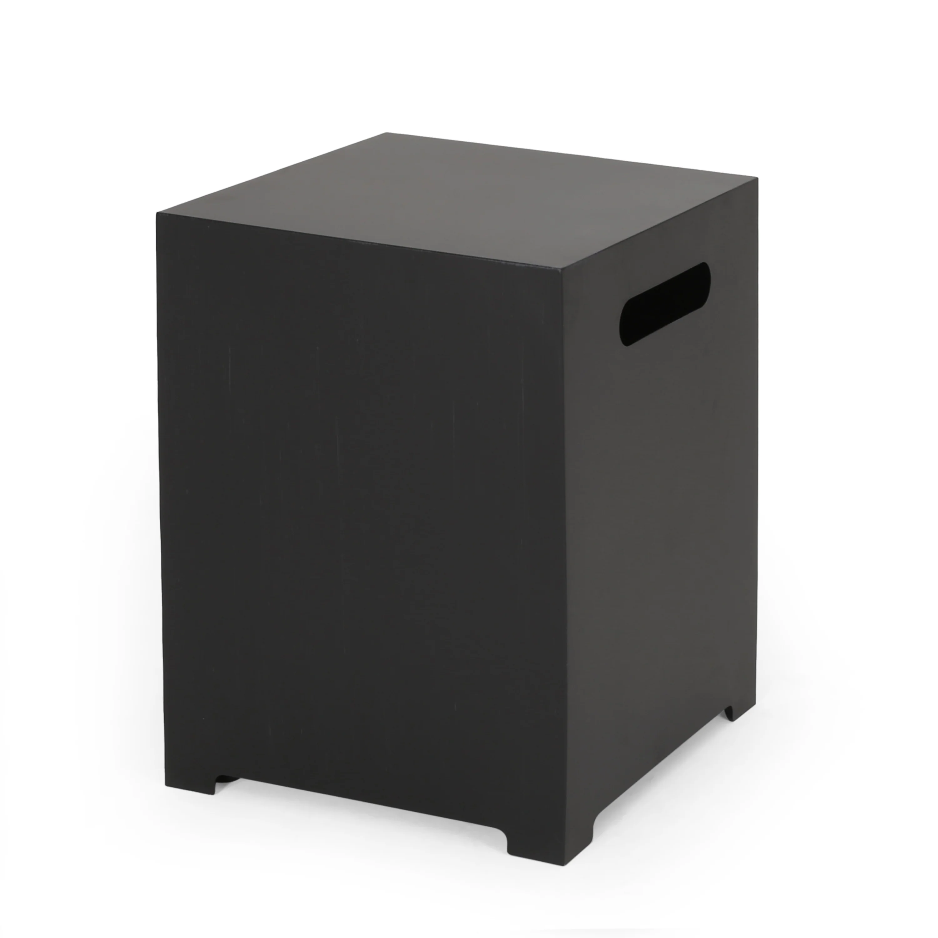 Jasmine Outdoor Dark Gray Finish Iron 40 Inch Square Fire Pit - 50,000 BTU - furnishings