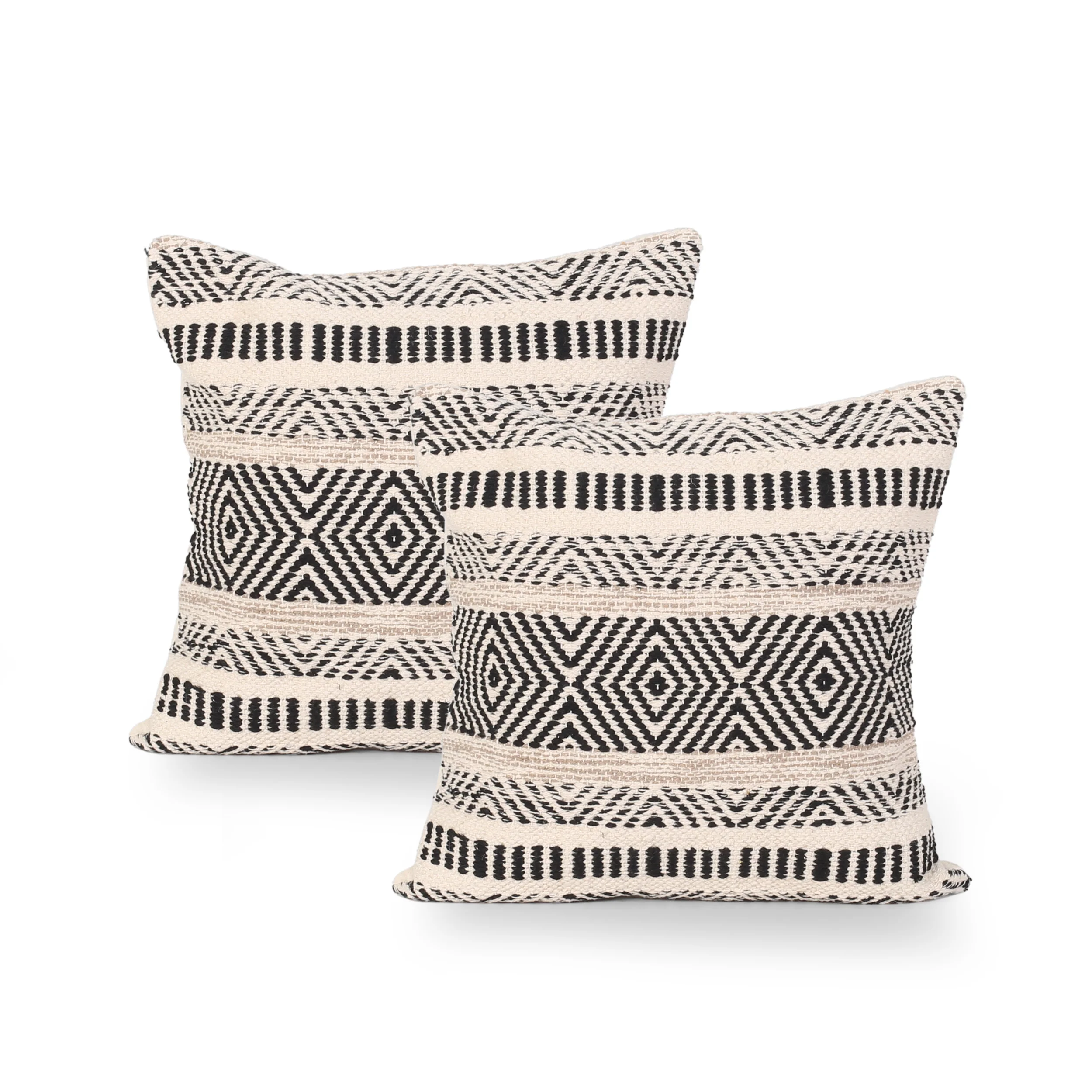 Tannen Boho Cotton Throw Pillow (Set of 2) - furnishings