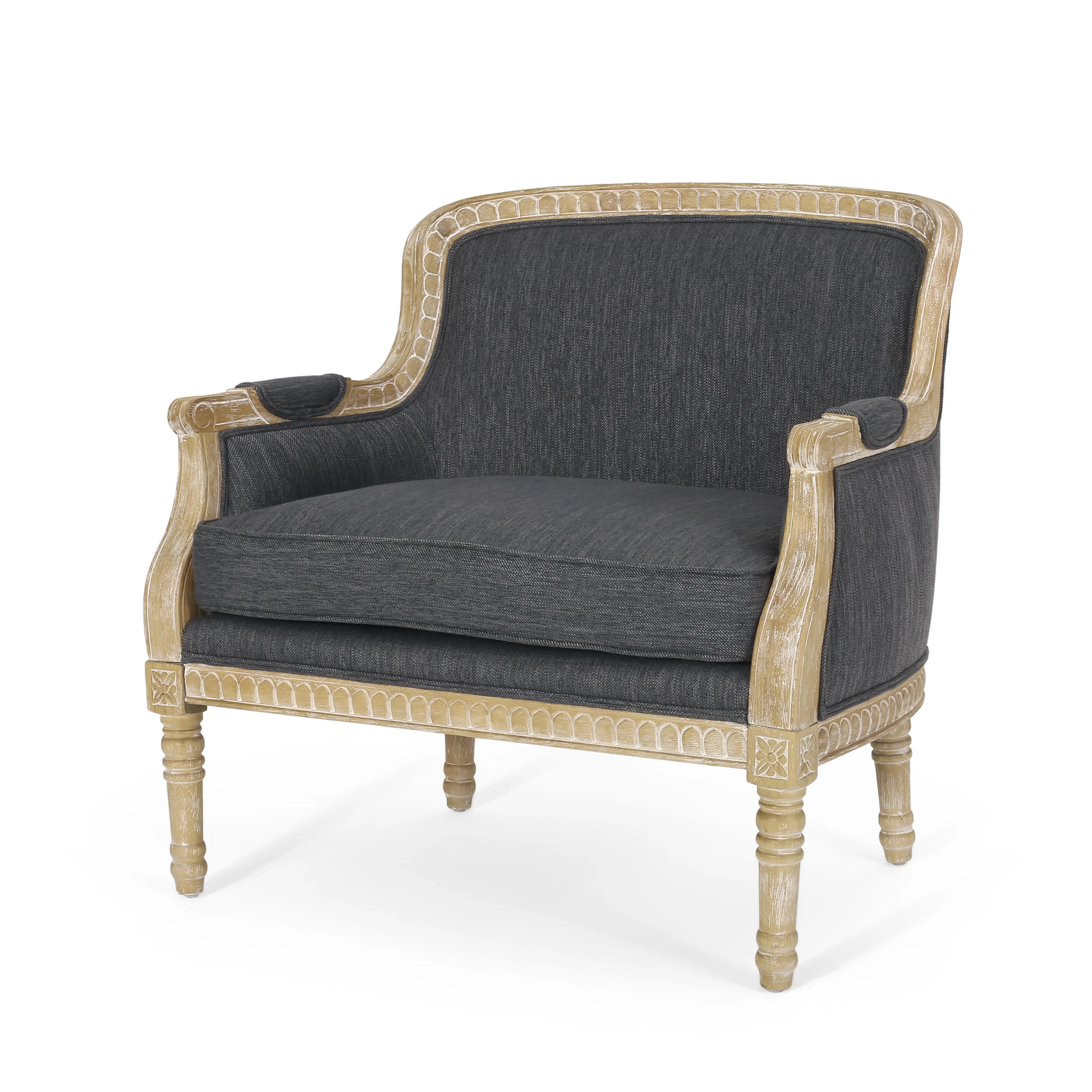 Bennion French Country Fabric Upholstered Club Chair - furnishings