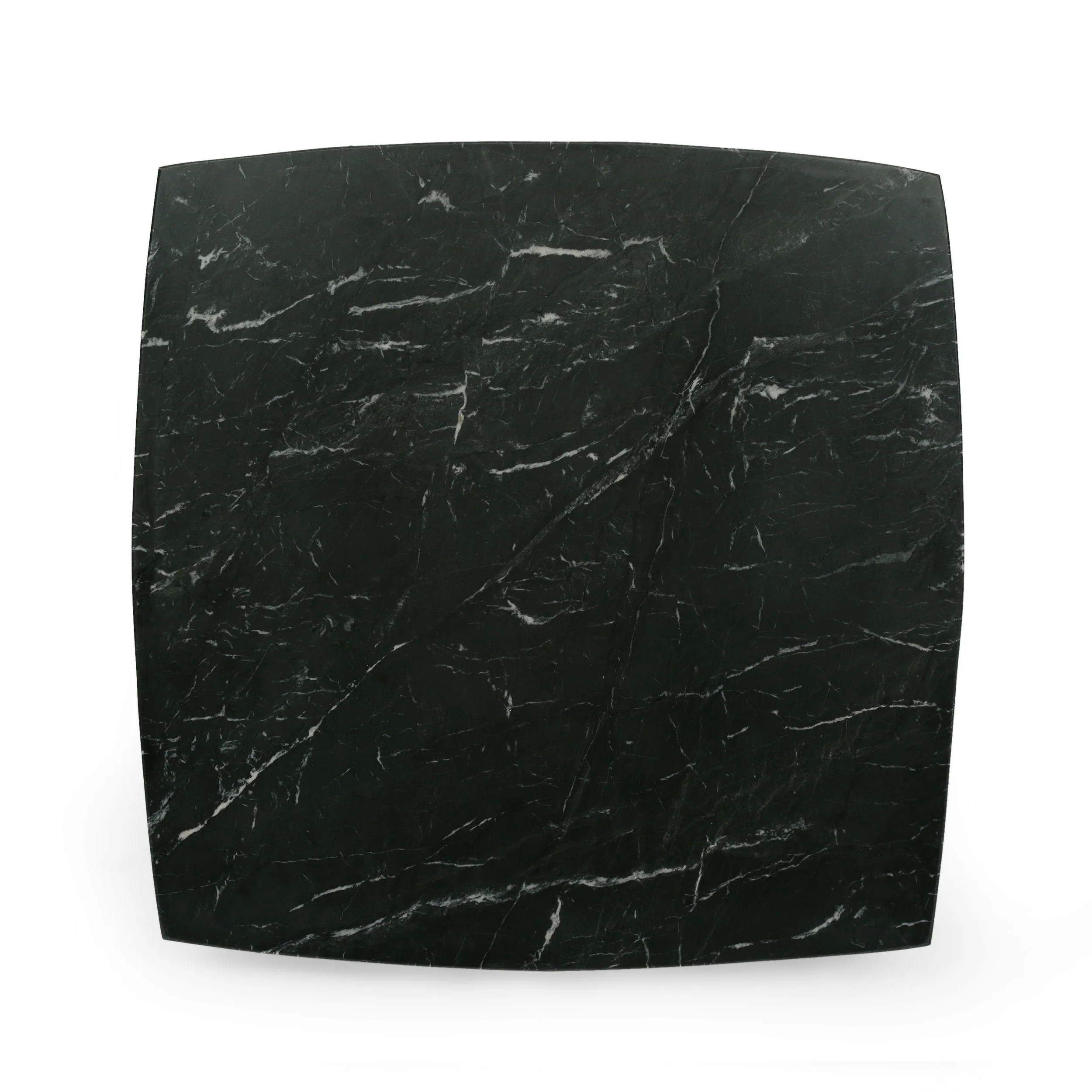 Volney Boho Glam Handcrafted Marble Top Coffee Table, Black and Dark Espresso - furnishings