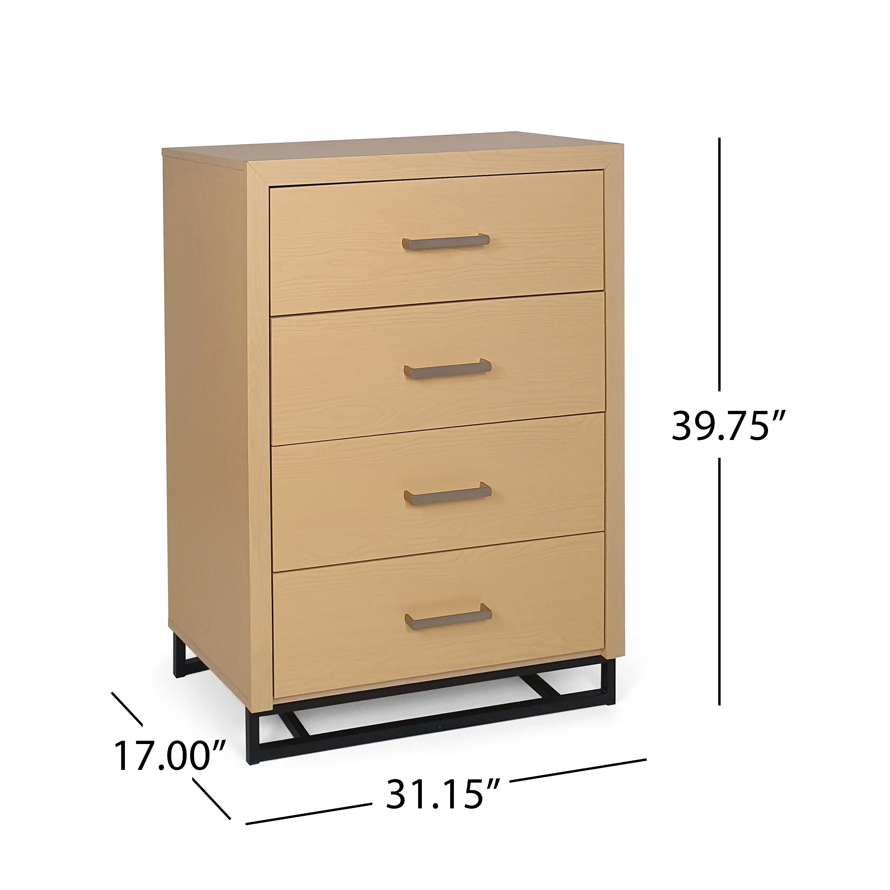 Borah Contemporary Faux Wood 2 Piece 4 Drawer Dresser and Nightstand Bedroom Set - furnishings